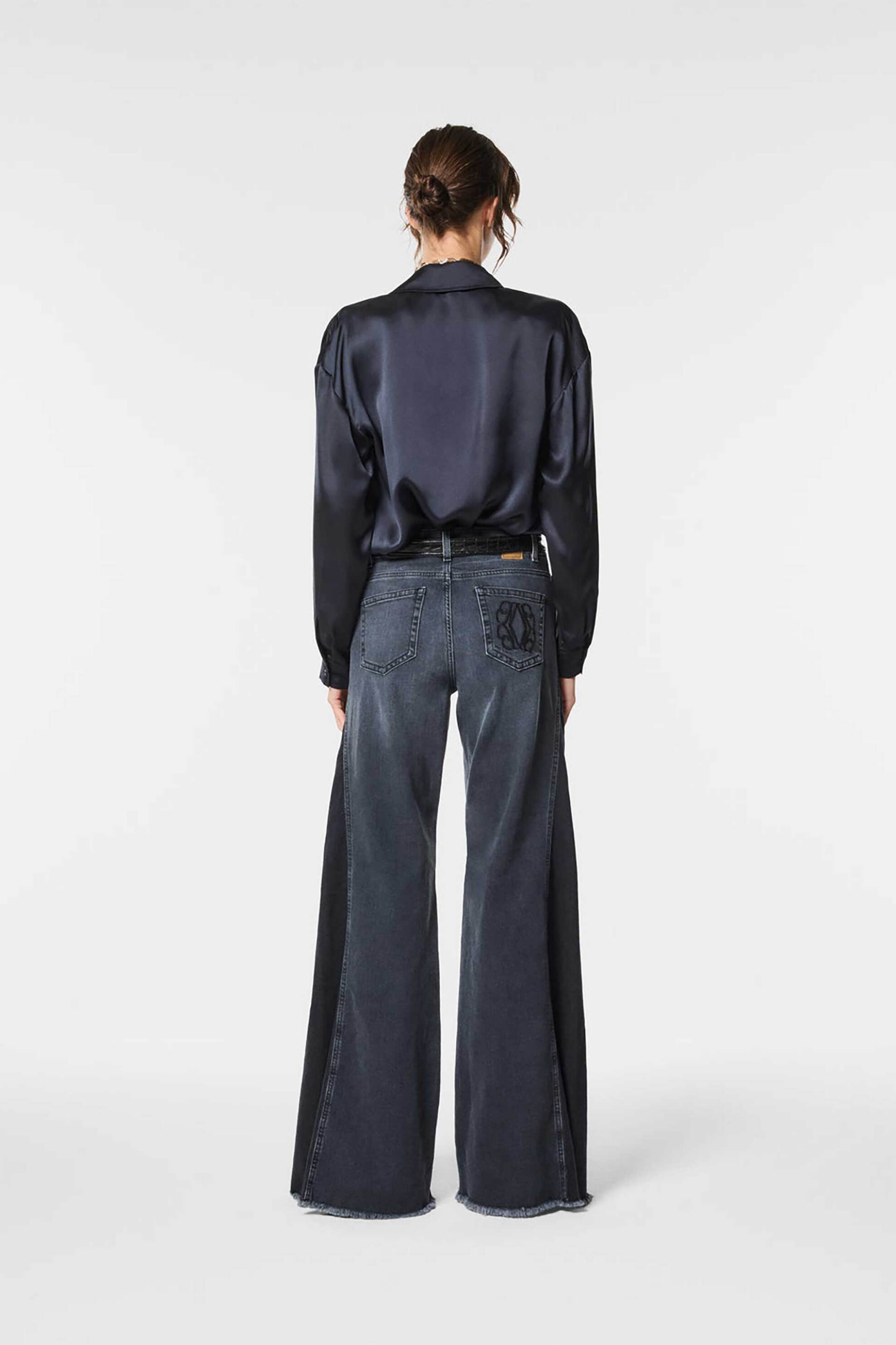 Nenette γυναικείο τζιν παντελόνι πεντάτσεπο Wide Leg "Sissib" - 40BB-SISSIB-0711 Ανθρακί φωτογραφία