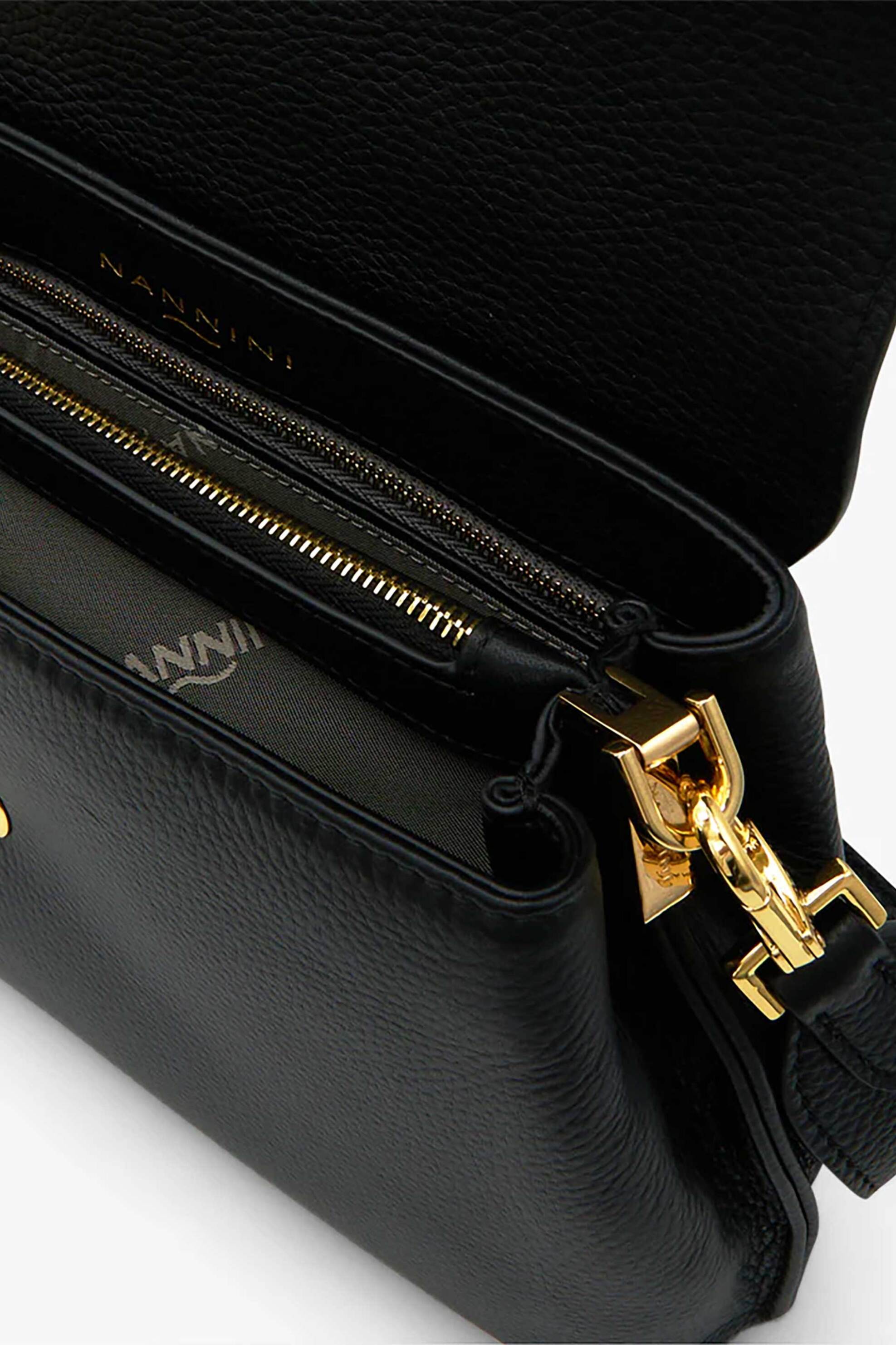 Nannini γυναικεία δερμάτινη τσάντα χειρός/crossbody "Keira Medium" - 18678 Μαύρο φωτογραφία