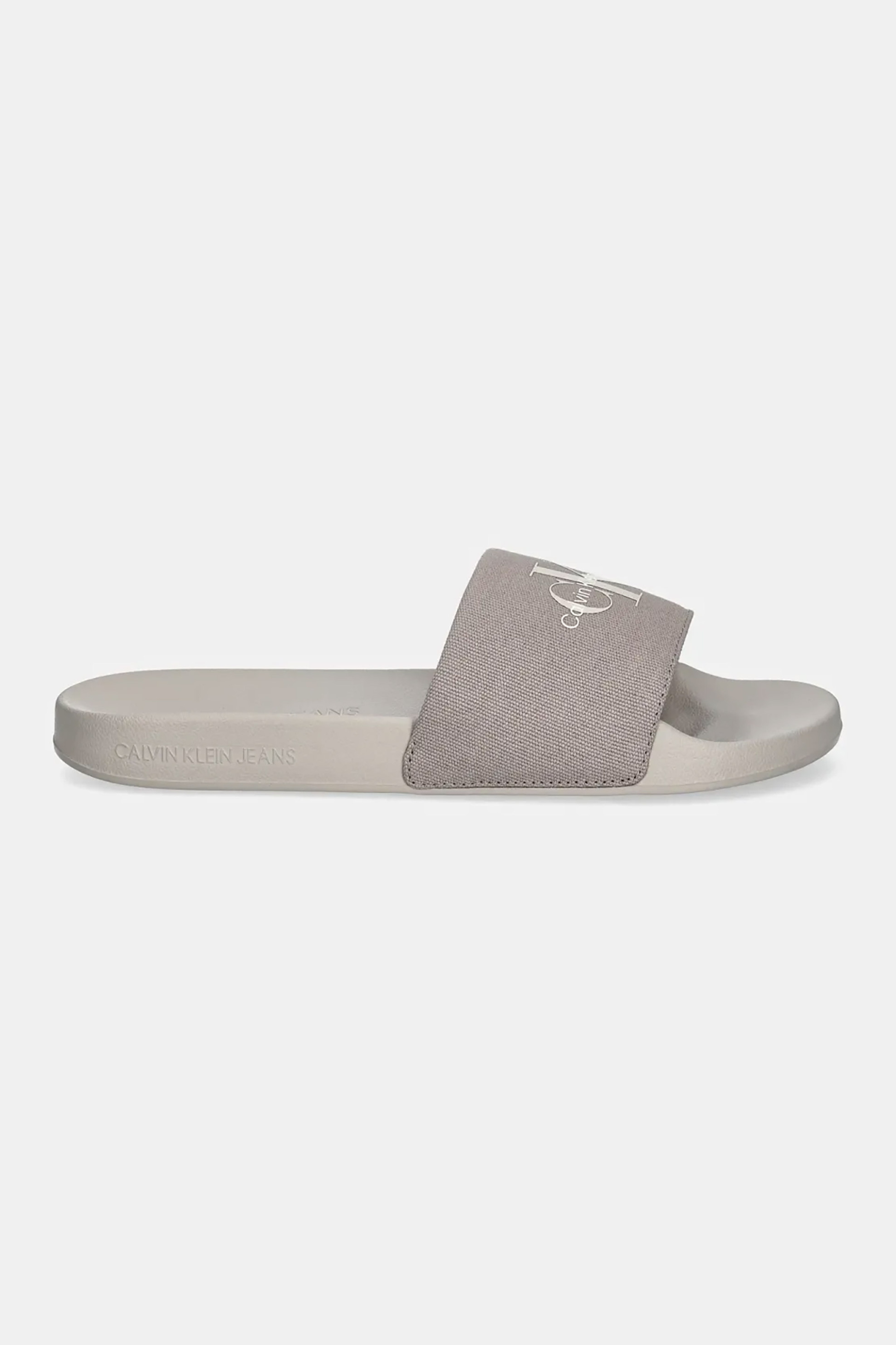 Calvin Klein Jeans ανδρικές σαγιονάρες με λογότυπο "Slide Monogram" - YM0YM01271 Μπεζ φωτογραφία