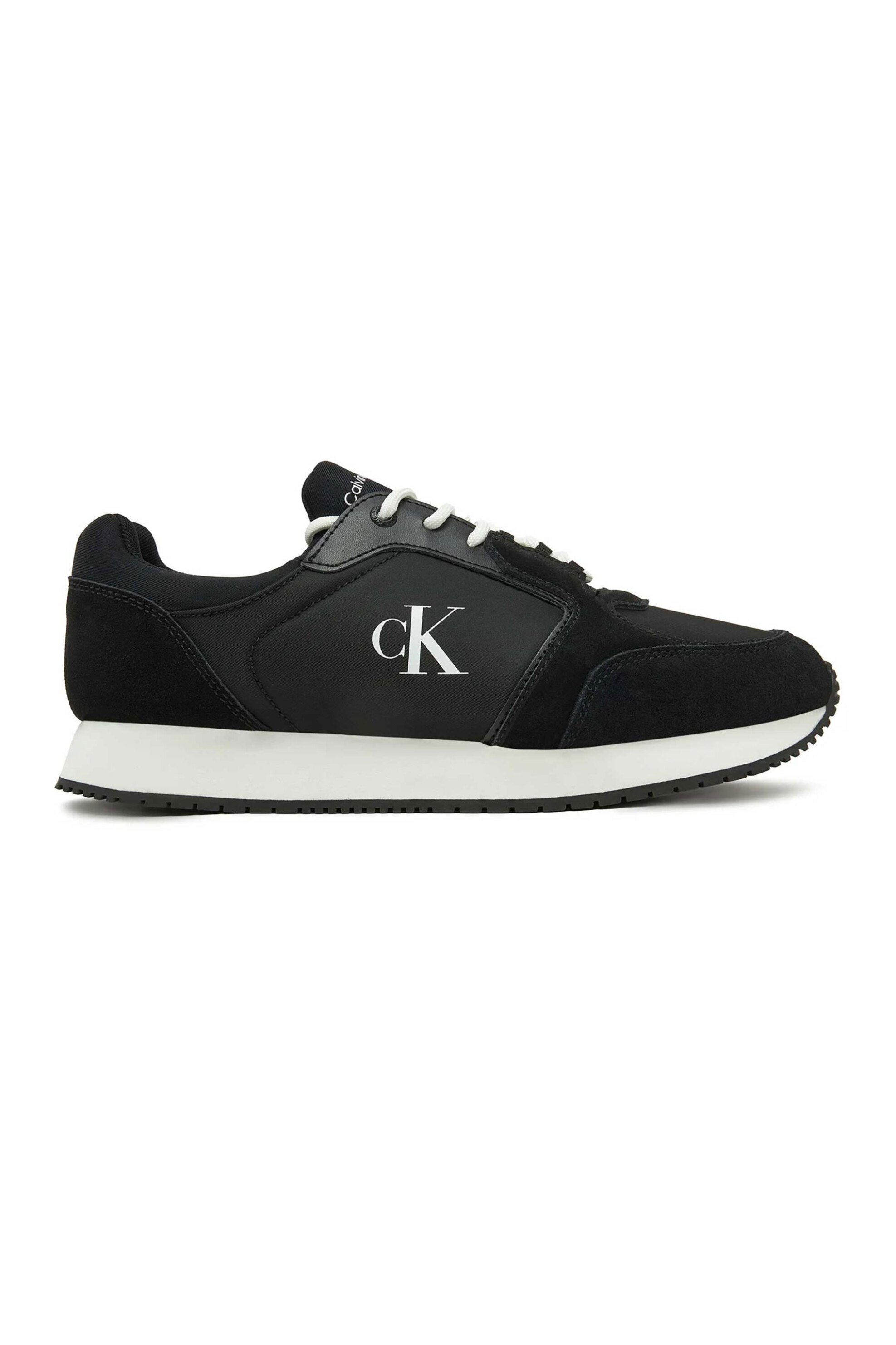 Calvin Klein Jeans ανδρικά sneakers με λογότυπο "Retro Sock Runner Mg" - YM0YM01152 Ασπρόμαυρο