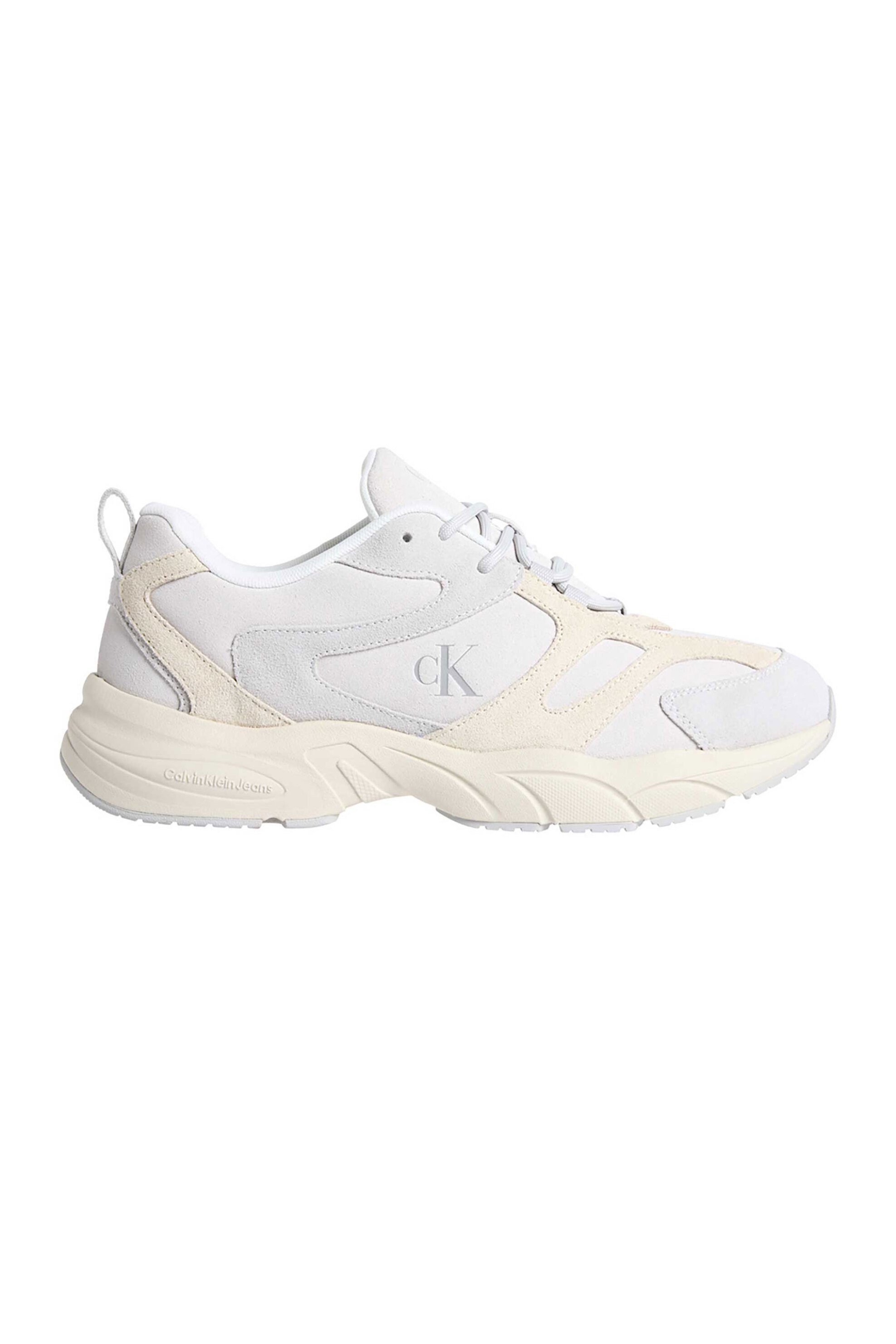 Calvin Klein Jeans ανδρικά sneakers με λογότυπο "Retro Tennis Low Mg" - YM0YM01171 Λευκό
