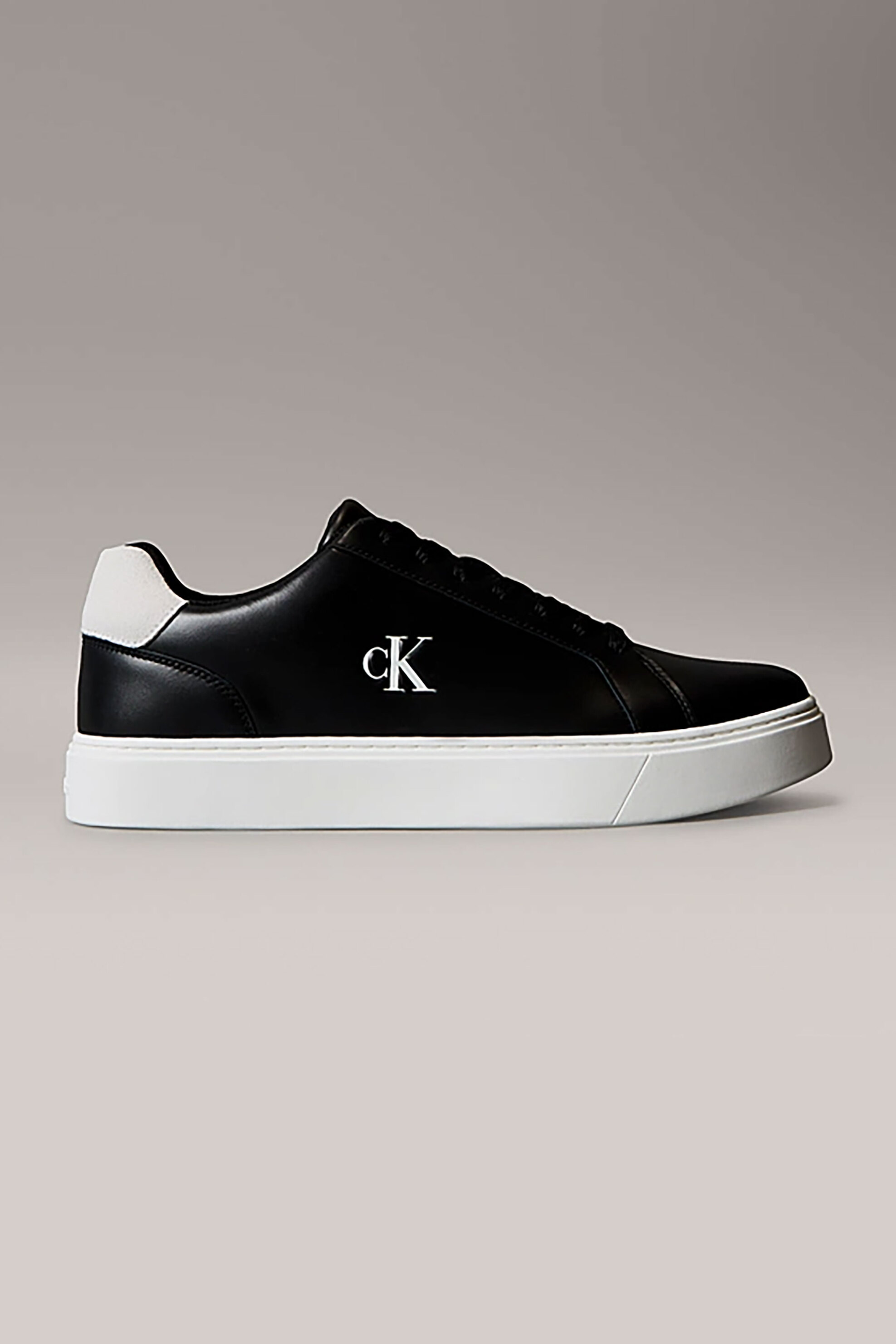 Calvin Klein Jeans ανδρικά sneakers με λογότυπο "Classic Cupsole Lth" - YM0YM01435 Ασπρόμαυρο