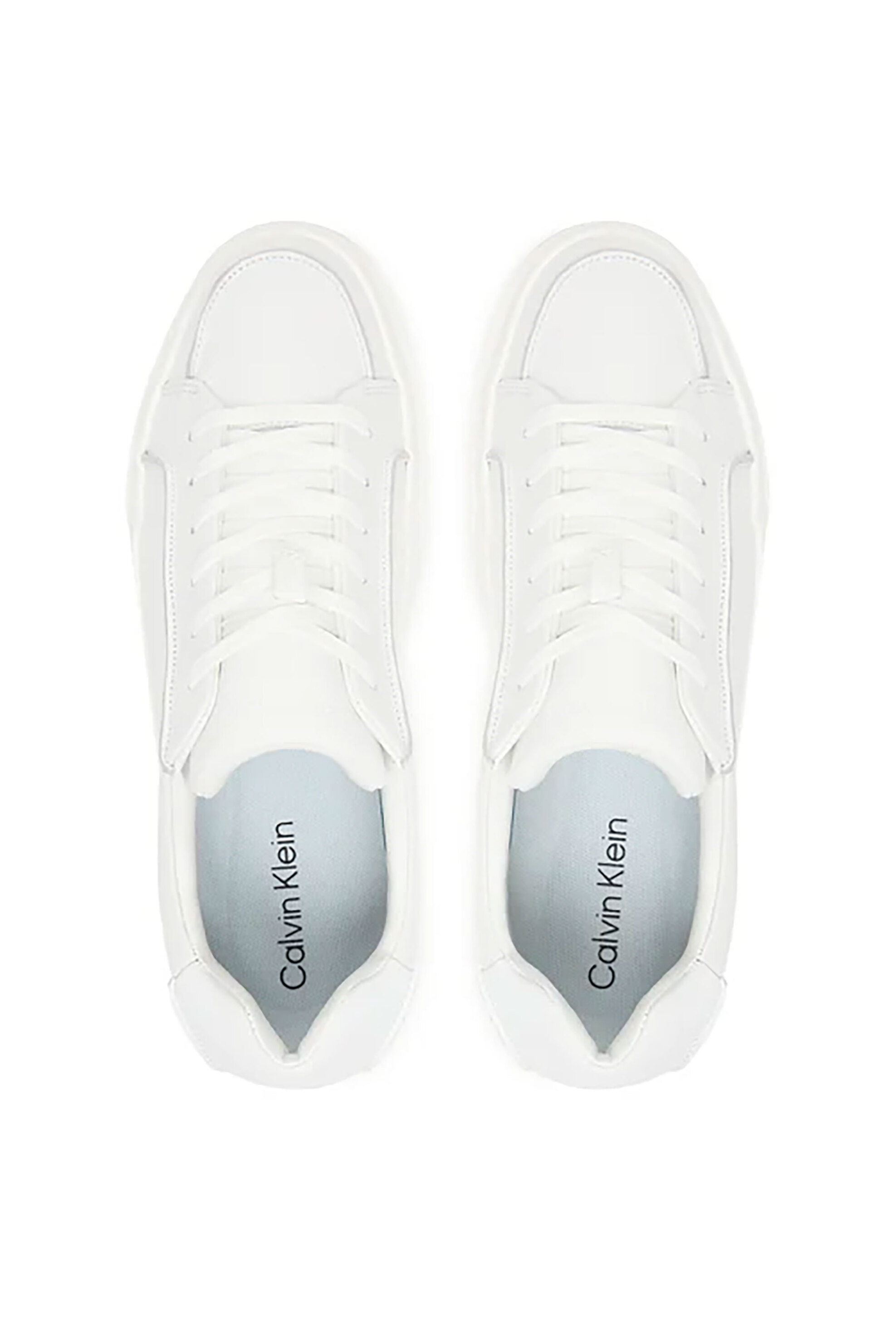 Calvin Klein Jeans Ανδρικά Sneakers με Ανάγλυφο Λογότυπο Chunky Cupsole Lace Up Lth Pinch - Ym0Ym01454 Λευκό
