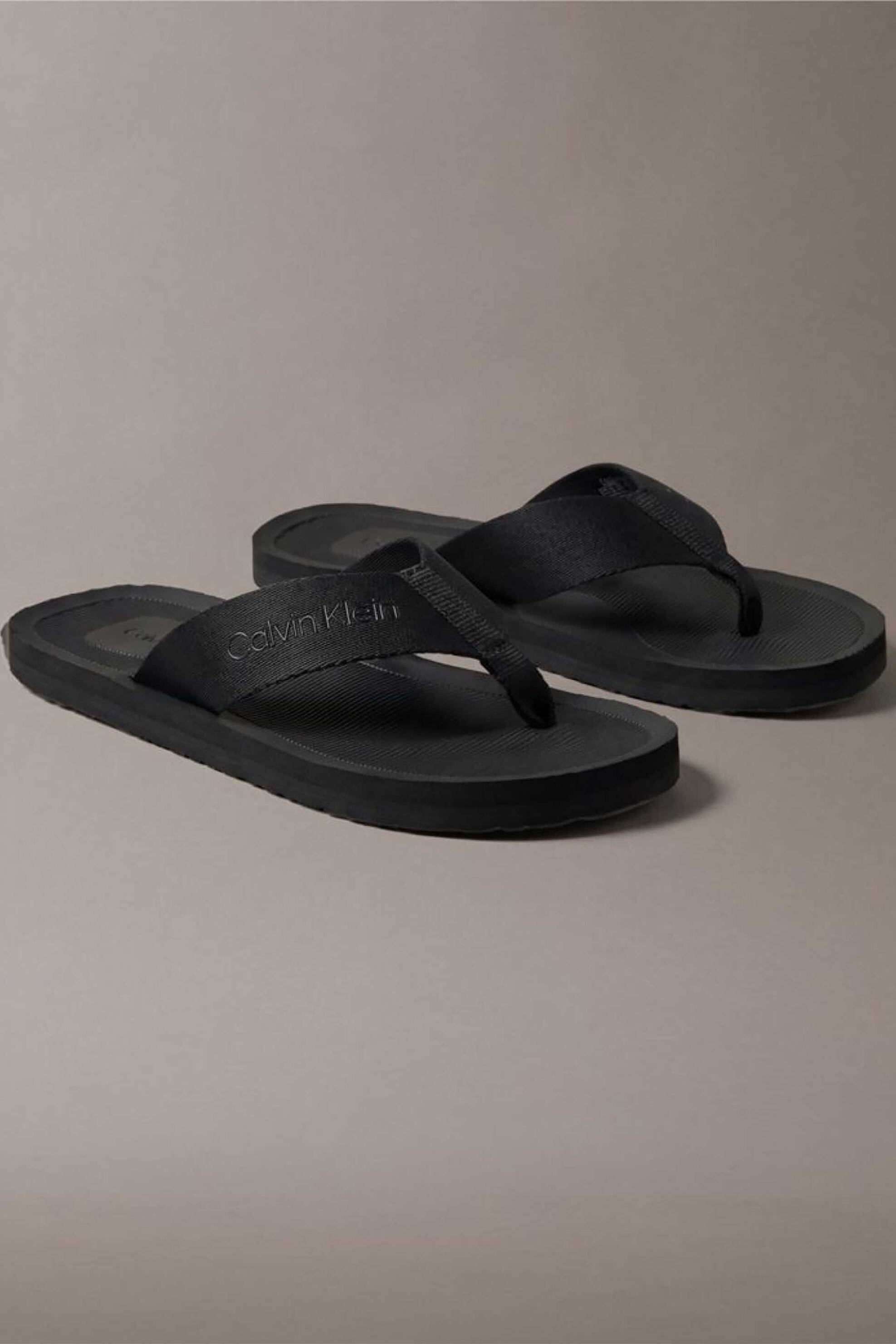 Calvin Klein Jeans ανδρικές σαγιονάρες με λογότυπο - HM0HM02106 Μαύρο
