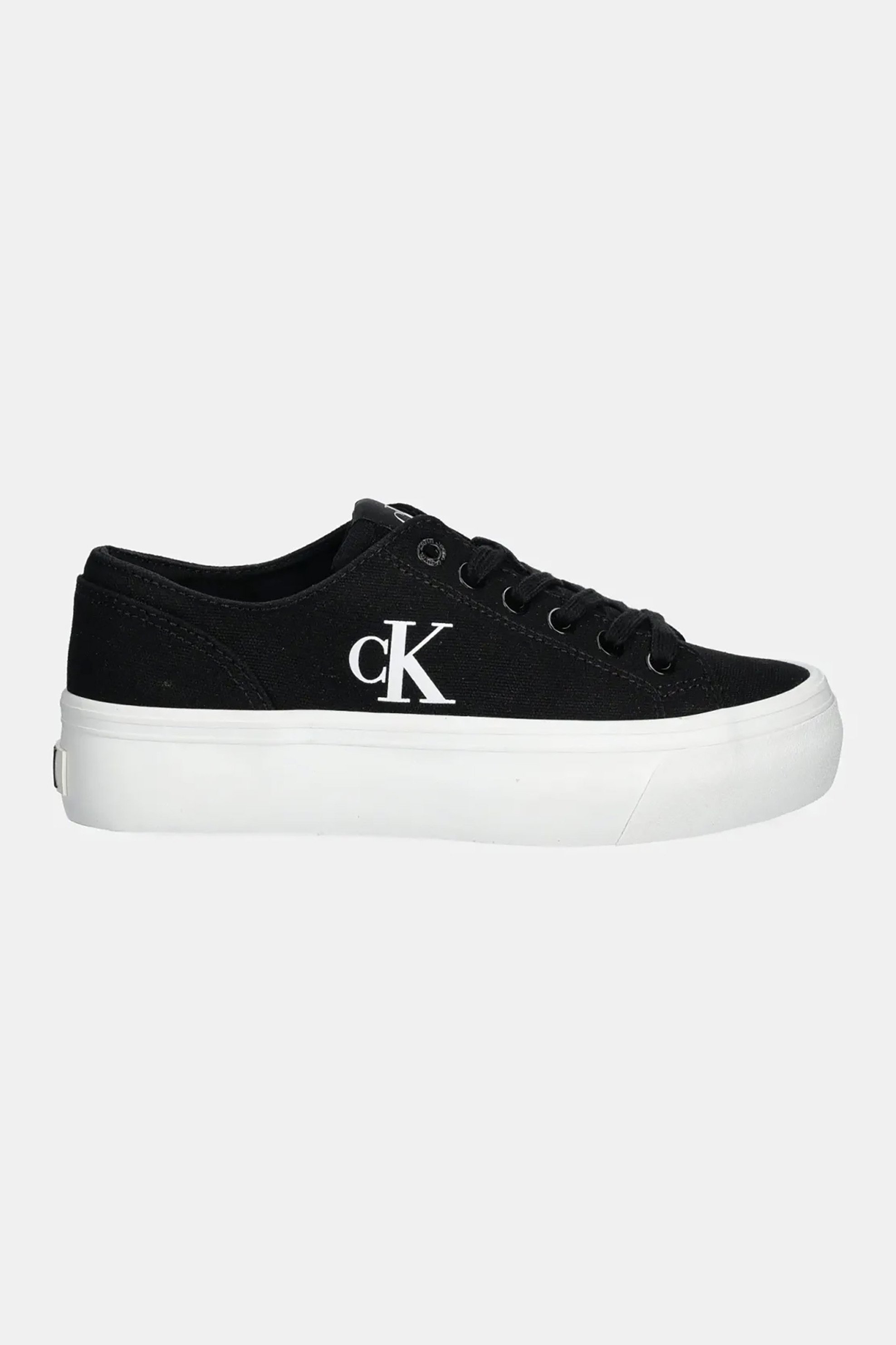 Calvin Klein Jeans γυναικεία πάνινα sneakers με λογότυπο "Vulc Flatform Low Cv Mg" - YW0YW01763 Ασπρόμαυρο