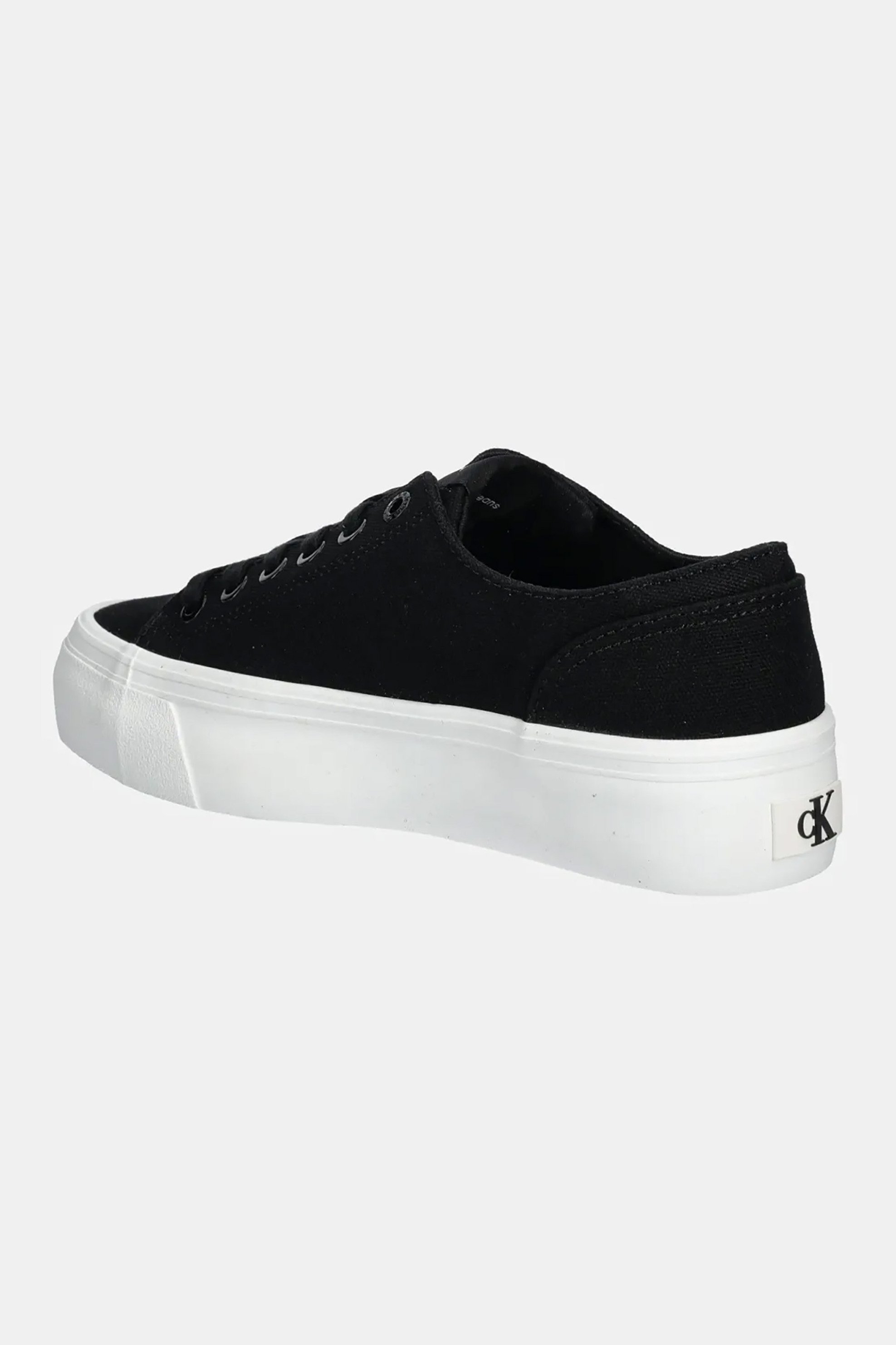 Calvin Klein Jeans Γυναικεία Πάνινα Sneakers με Λογότυπο Vulc Flatform Low Cv Mg - Yw0Yw01763 Ασπρόμαυρο