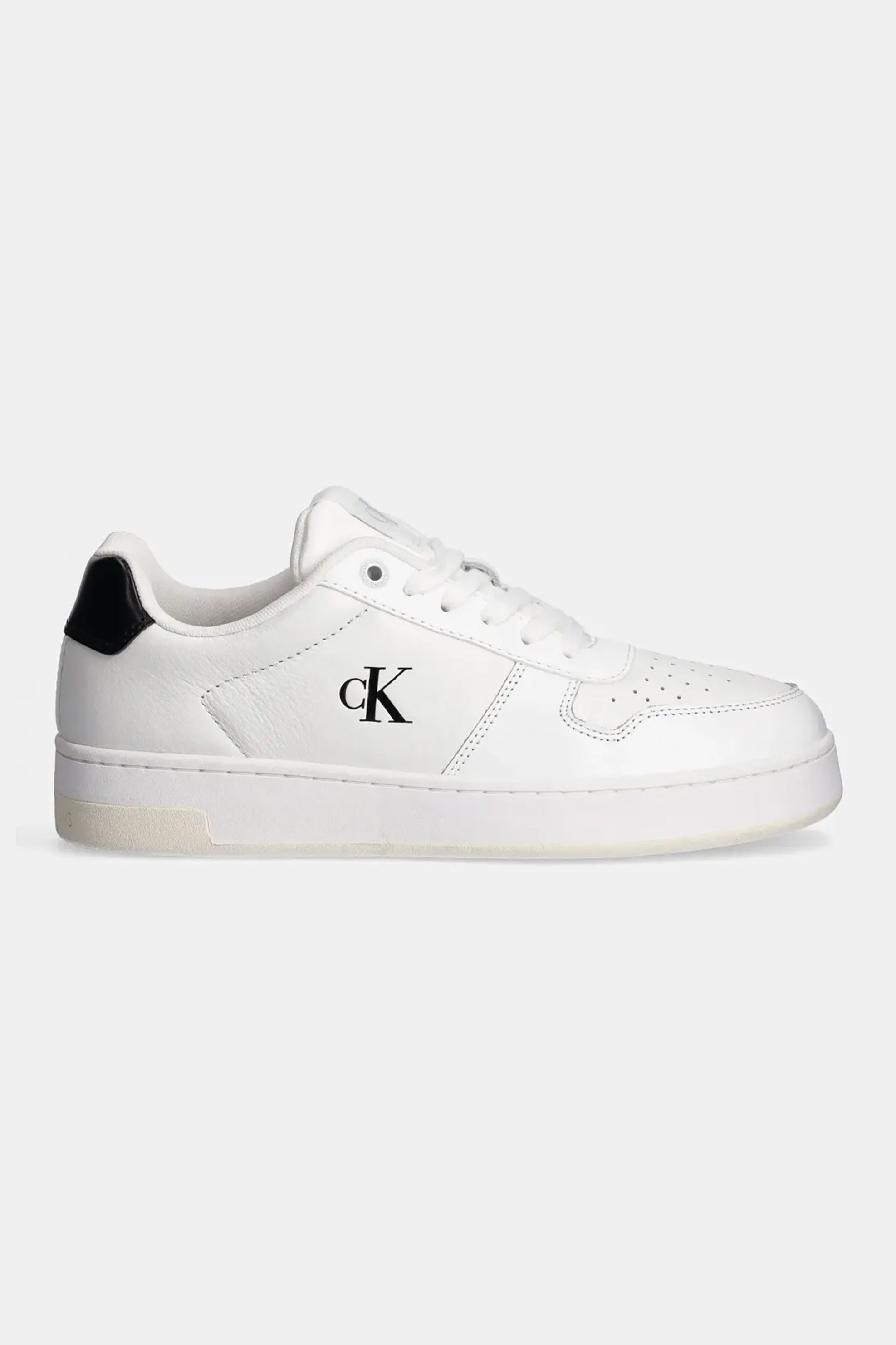 Calvin Klein Jeans γυναικεία sneakers με λογότυπο "Basket Cupsole Low Mg" - YW0YW01765 Λευκό