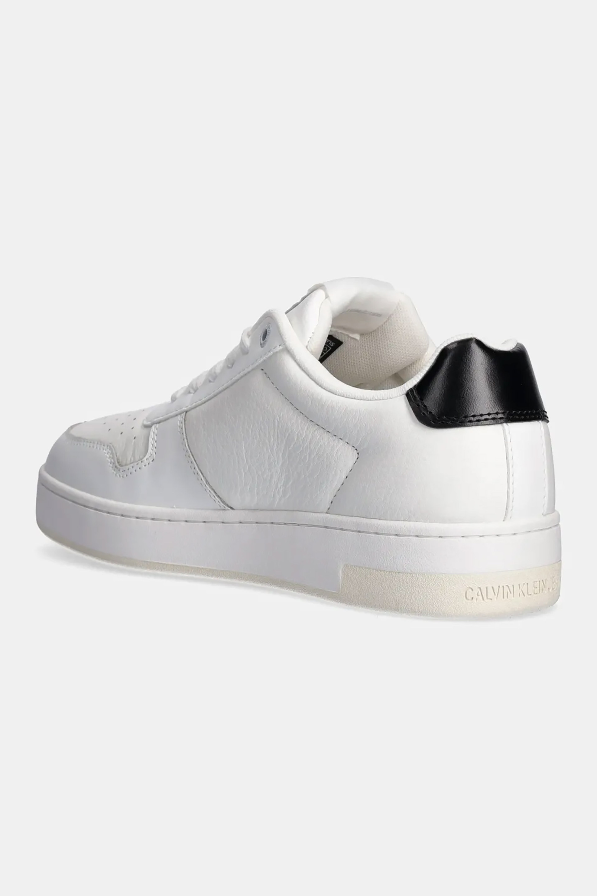 Calvin Klein Jeans Γυναικεία Sneakers με Λογότυπο Basket Cupsole Low Mg - Yw0Yw01765 Λευκό