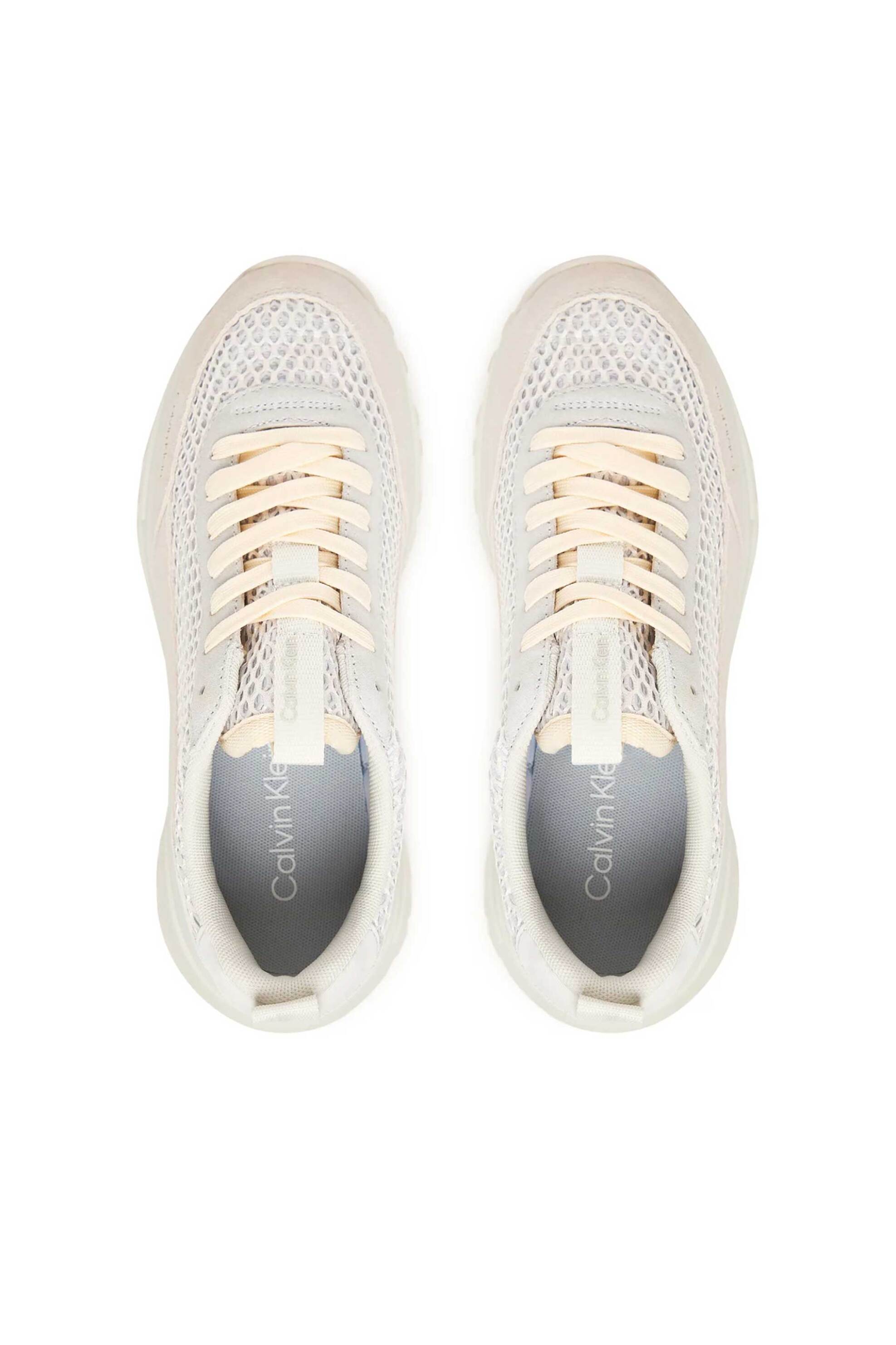Calvin Klein Jeans Γυναικεία Sneakers με Λογότυπο Hike Runner - Yw0Yw02030 Εκρού
