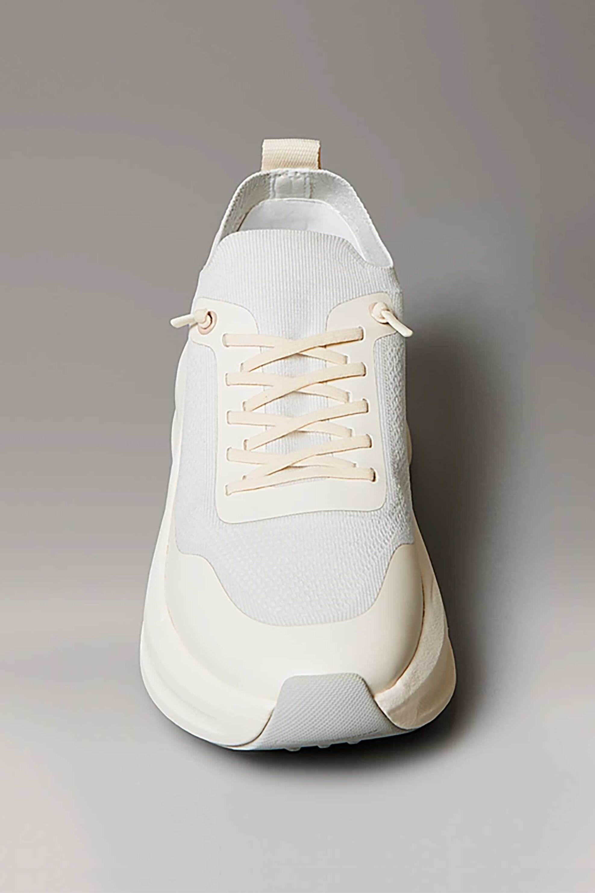 Calvin Klein Jeans Γυναικεία Sneakers με Λογότυπο Chunky Runner Laceup - Yw0Yw02033 Μπεζ
