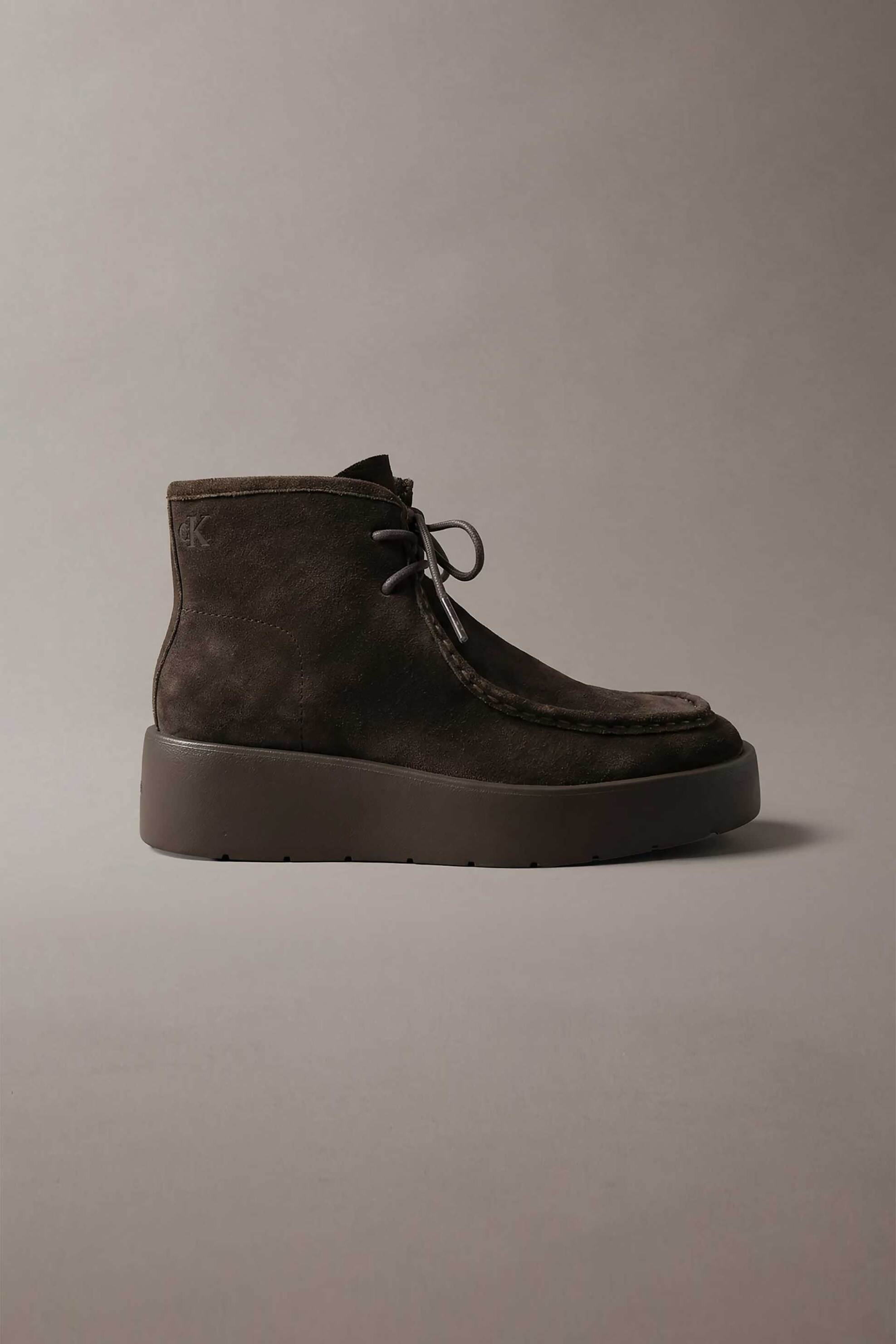 Calvin Klein Jeans γυναικεία suede μποτάκια - HW0HW03273 Καφέ Σκούρο