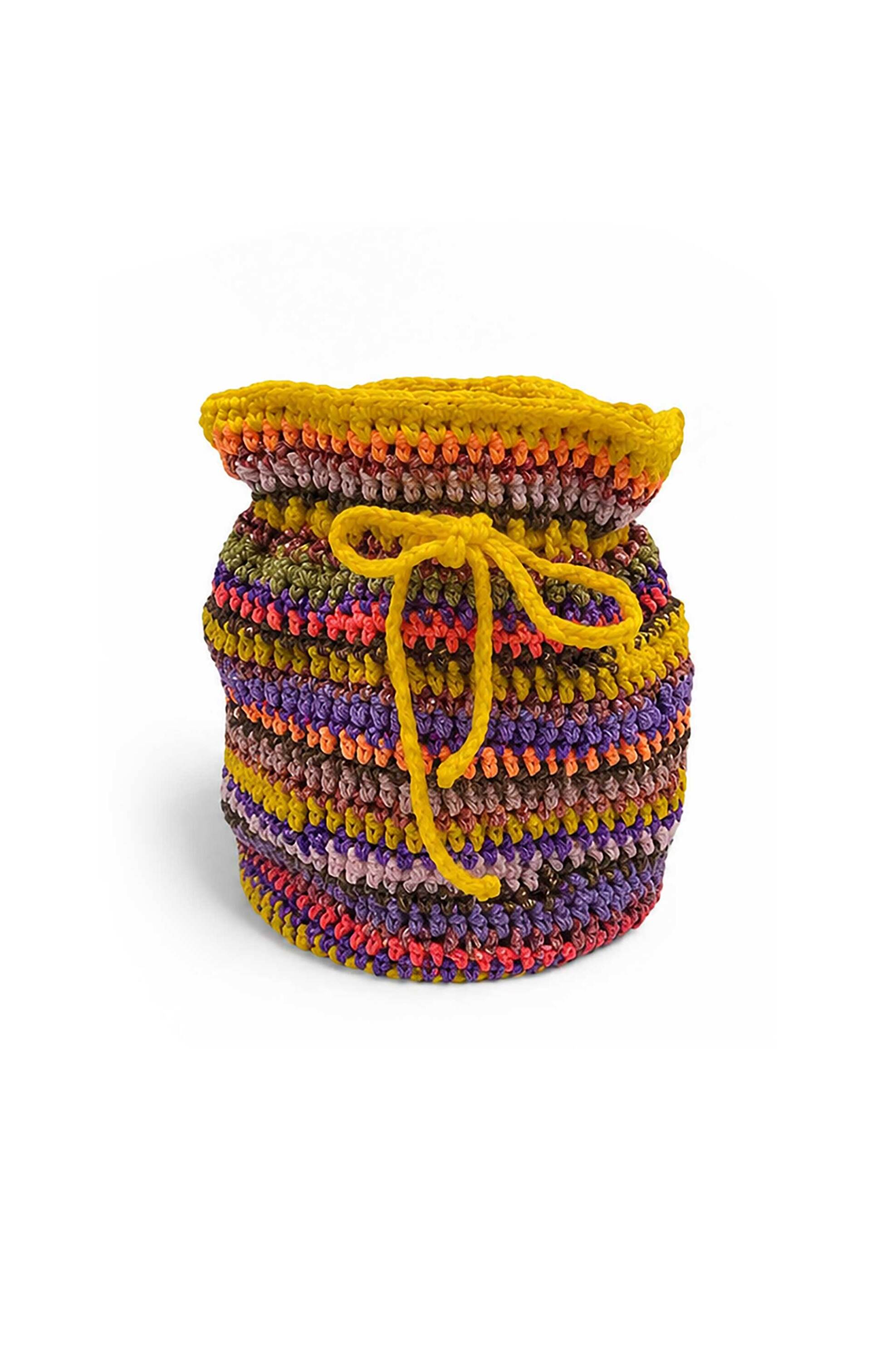 Nadia Dafri γυναικεία τσάντα πλεκτή "Bohca Pouch" - BOHCA/BAG/STANDARD/SS26 Κίτρινο