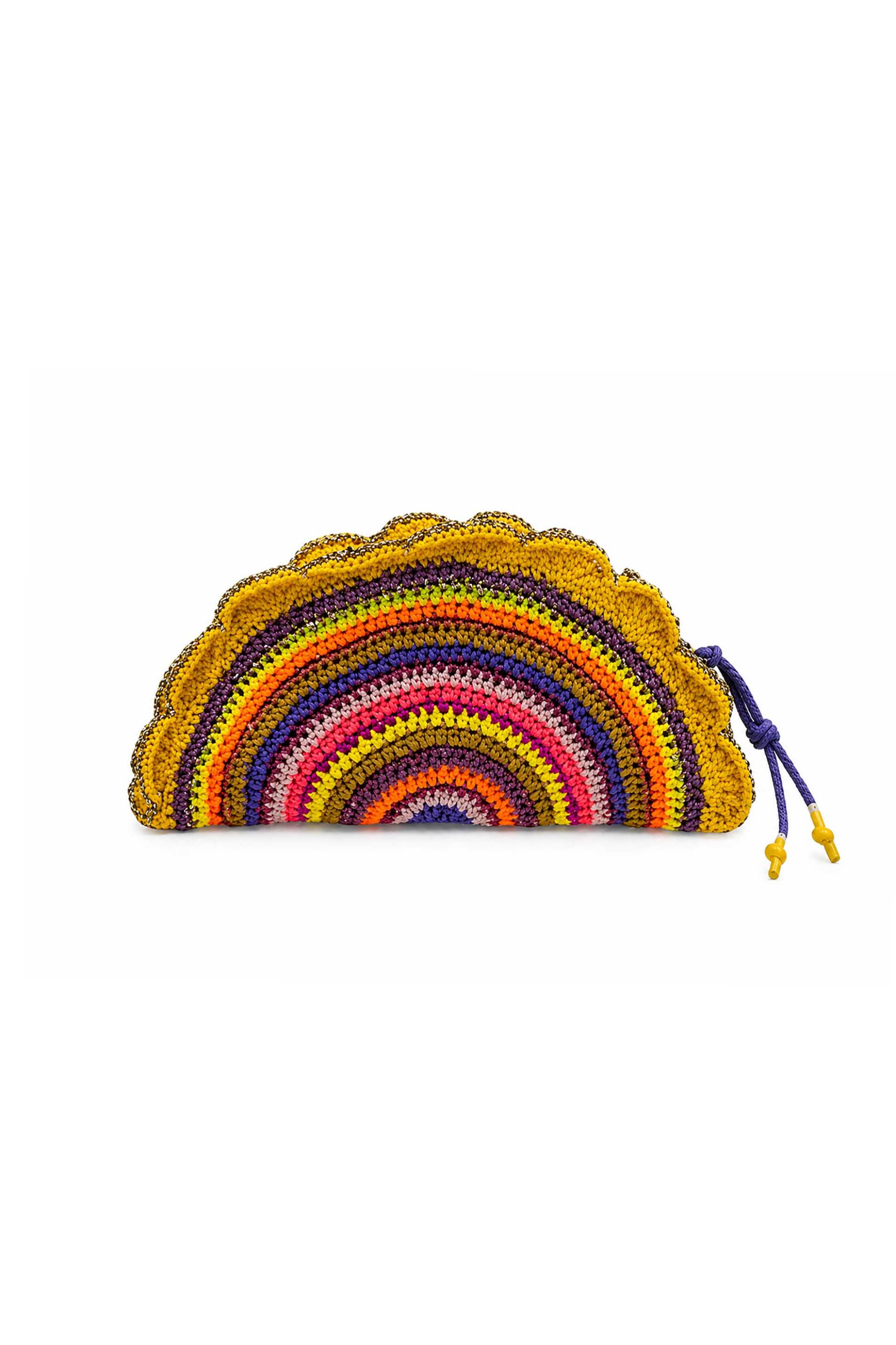 Nadia Dafri γυναικεία τσάντα πλεκτή "Ebru Clutch Large" - EBRU/LARGE/CLUTCH/SS26 Κίτρινο