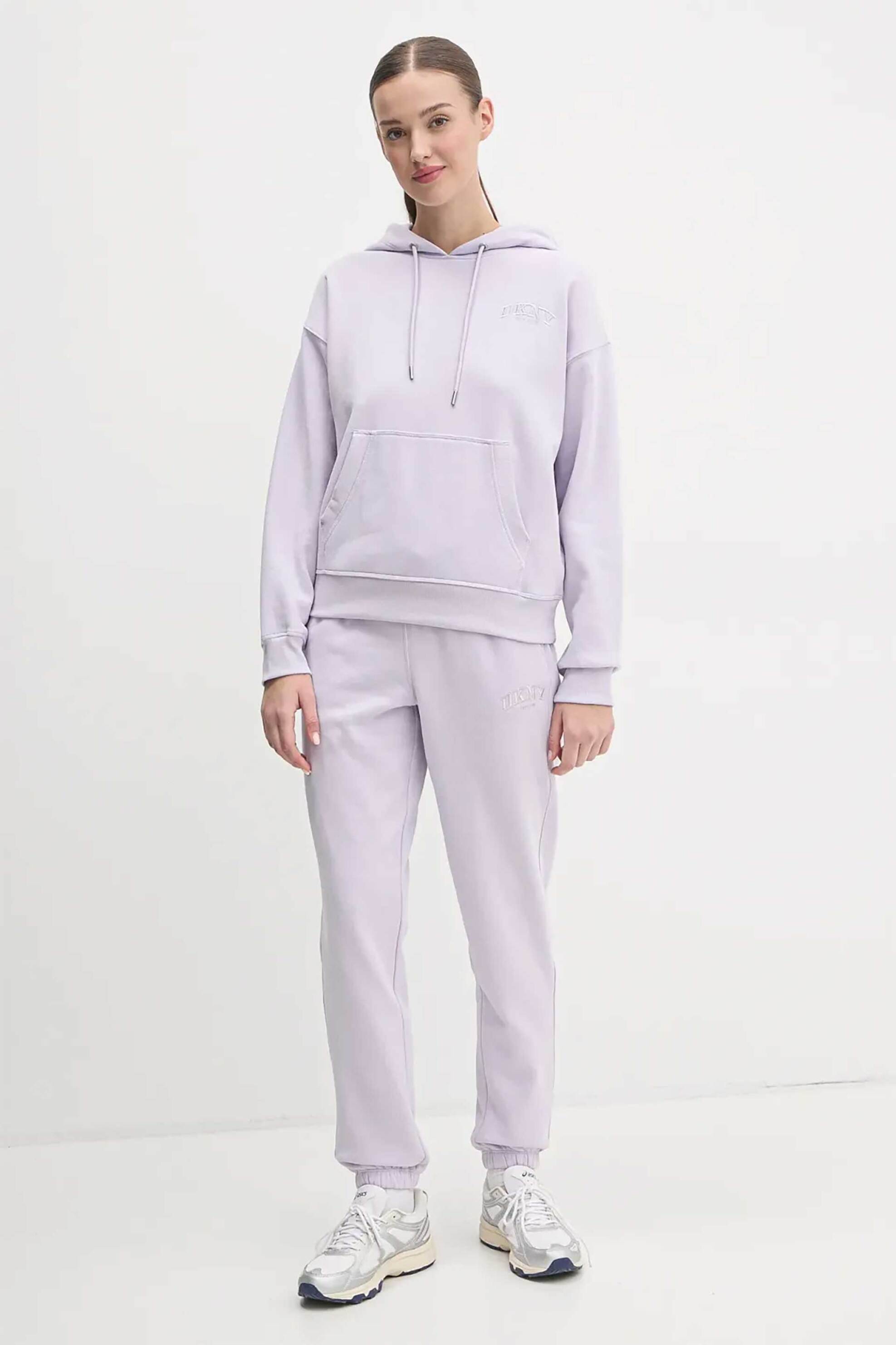  DKNY γυναικείο παντελόνι φόρμας μονόχρωμο - DP4P3471 Λιλά 2025