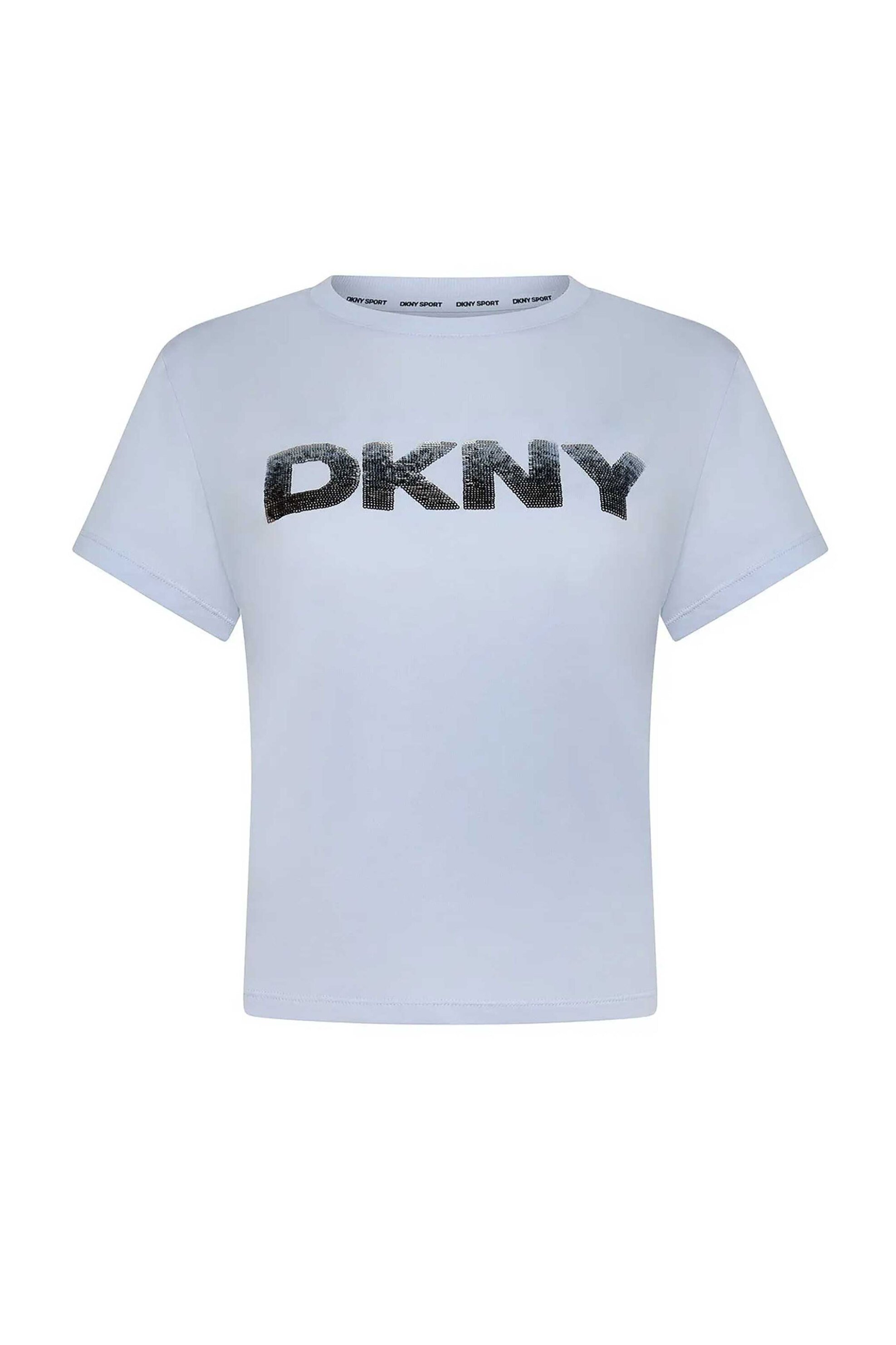  DKNY γυναικείο T-shirt μονόχρωμο με λογότυπο - DP4T1035 Γαλάζιο 2025