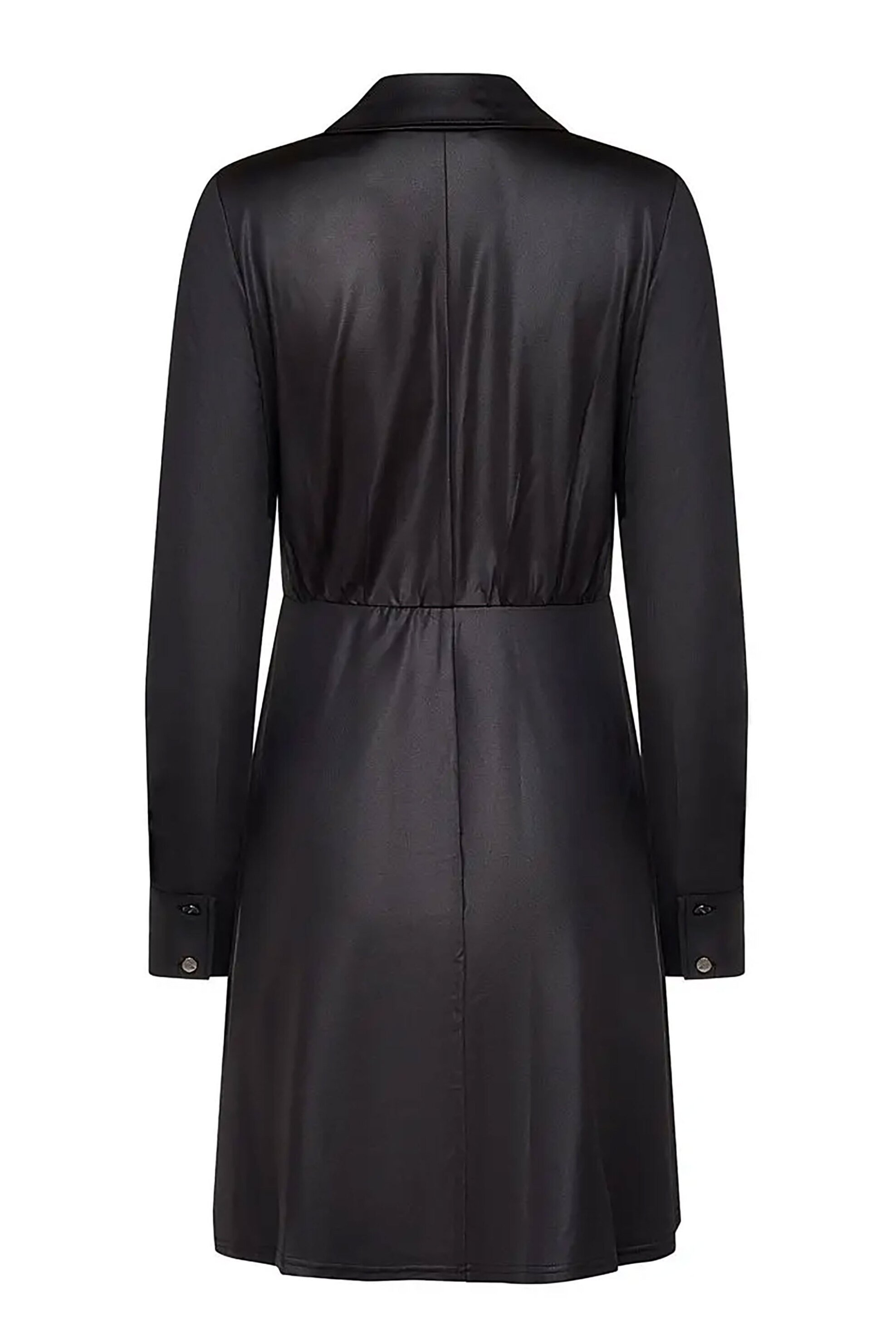 DKNY γυναικείο mini φόρεμα κρουαζέ με σατέν όψη - DD4JL26A Μαύρο