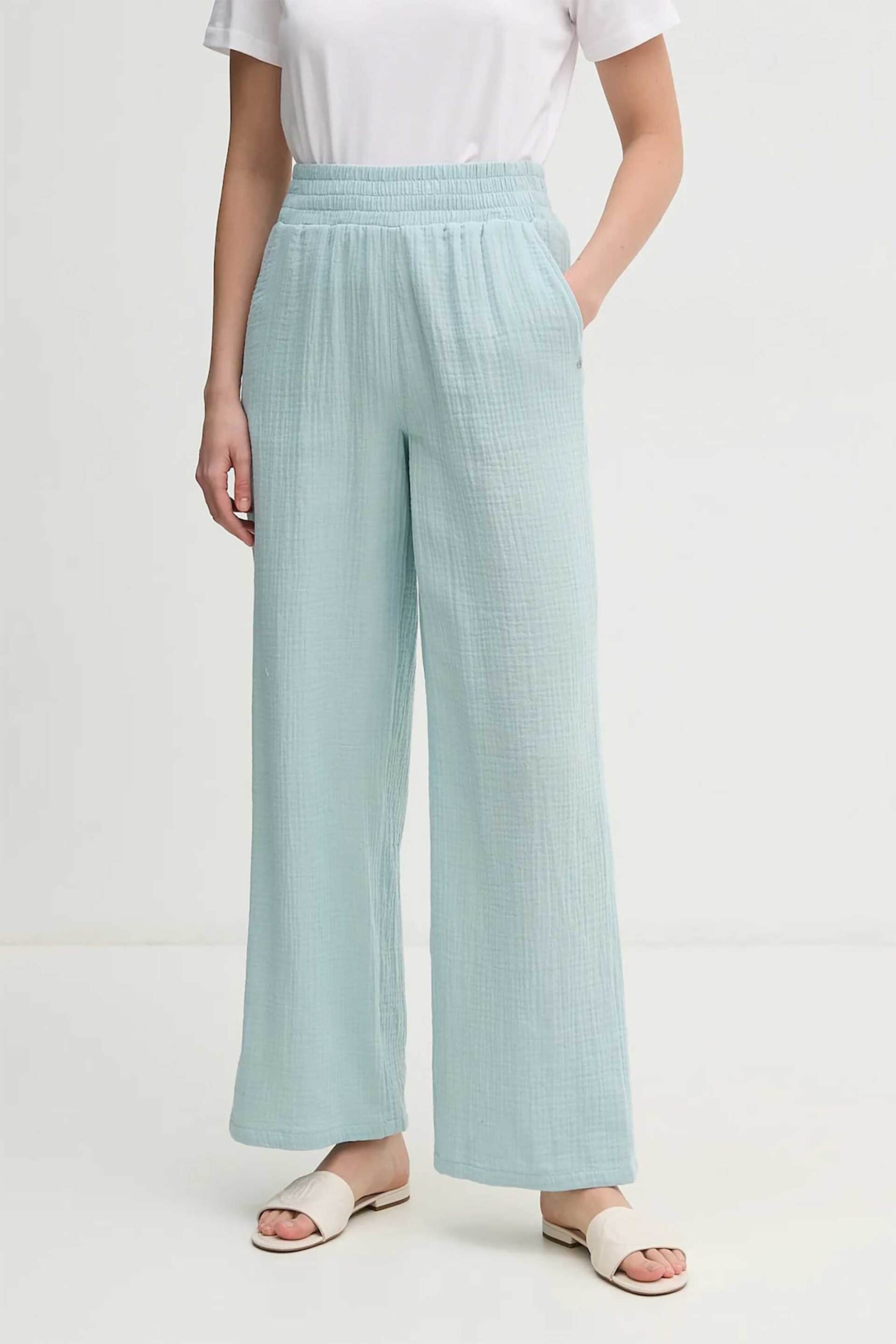 DKNY DKNY γυναικείο παντελόνι ψηλόμεσο structured με ελαστική μέση - DJ4P3004 Βεραμάν Ανοιχτό - 2