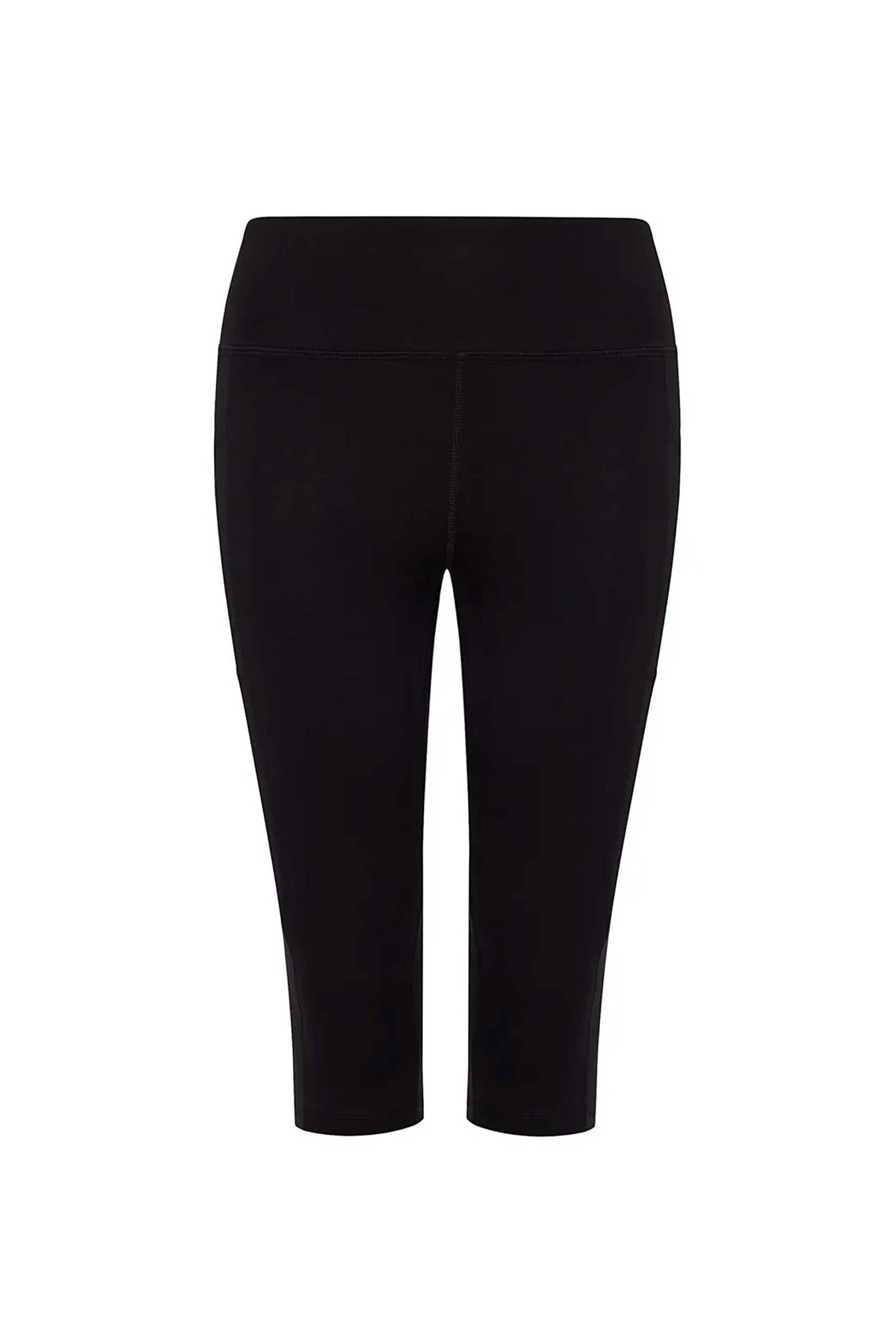 DKNY γυναικείο κολάν μονόχρωμο cropped - DP5P3231 Μαύρο