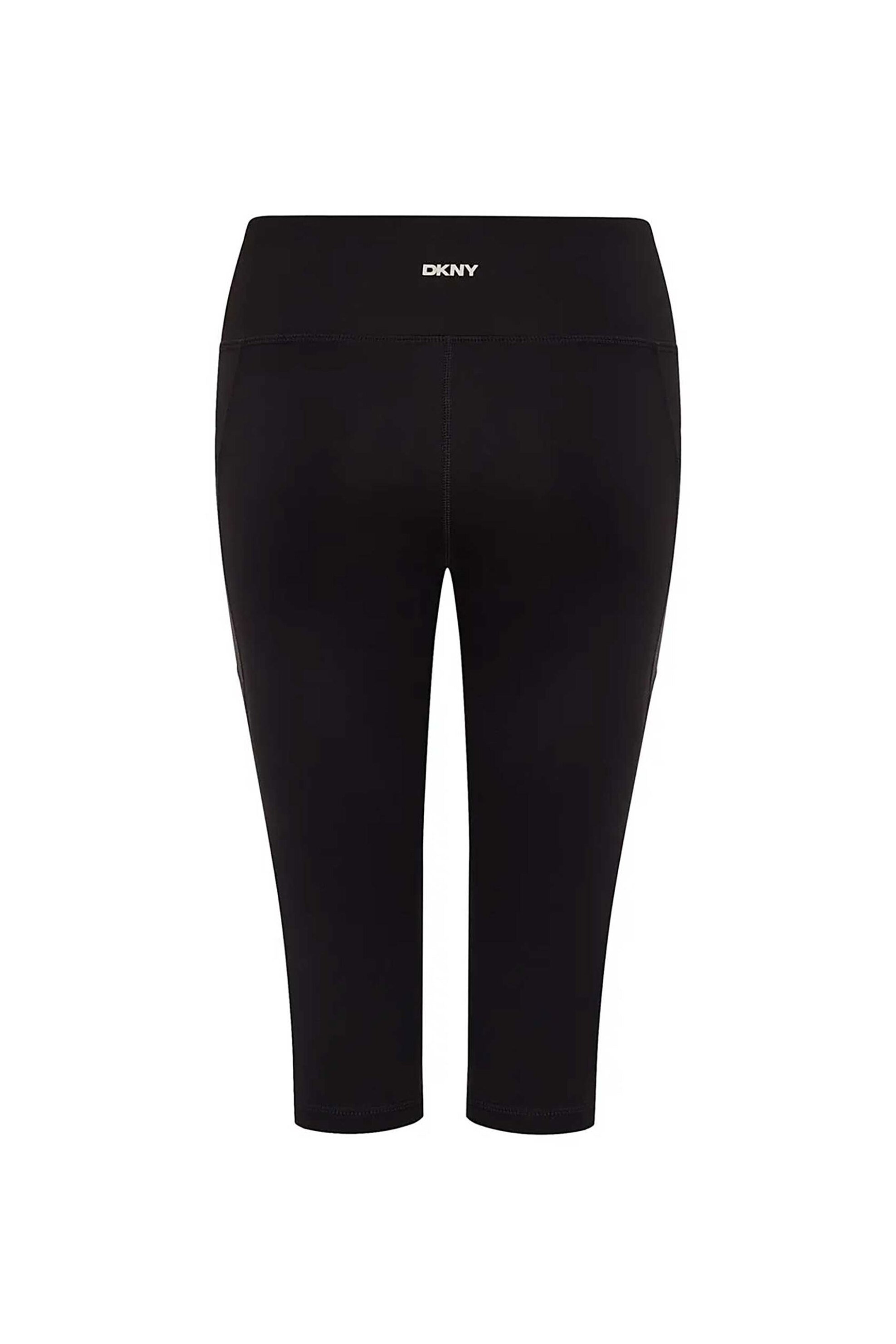 DKNY γυναικείο κολάν μονόχρωμο cropped - DP5P3231 Μαύρο