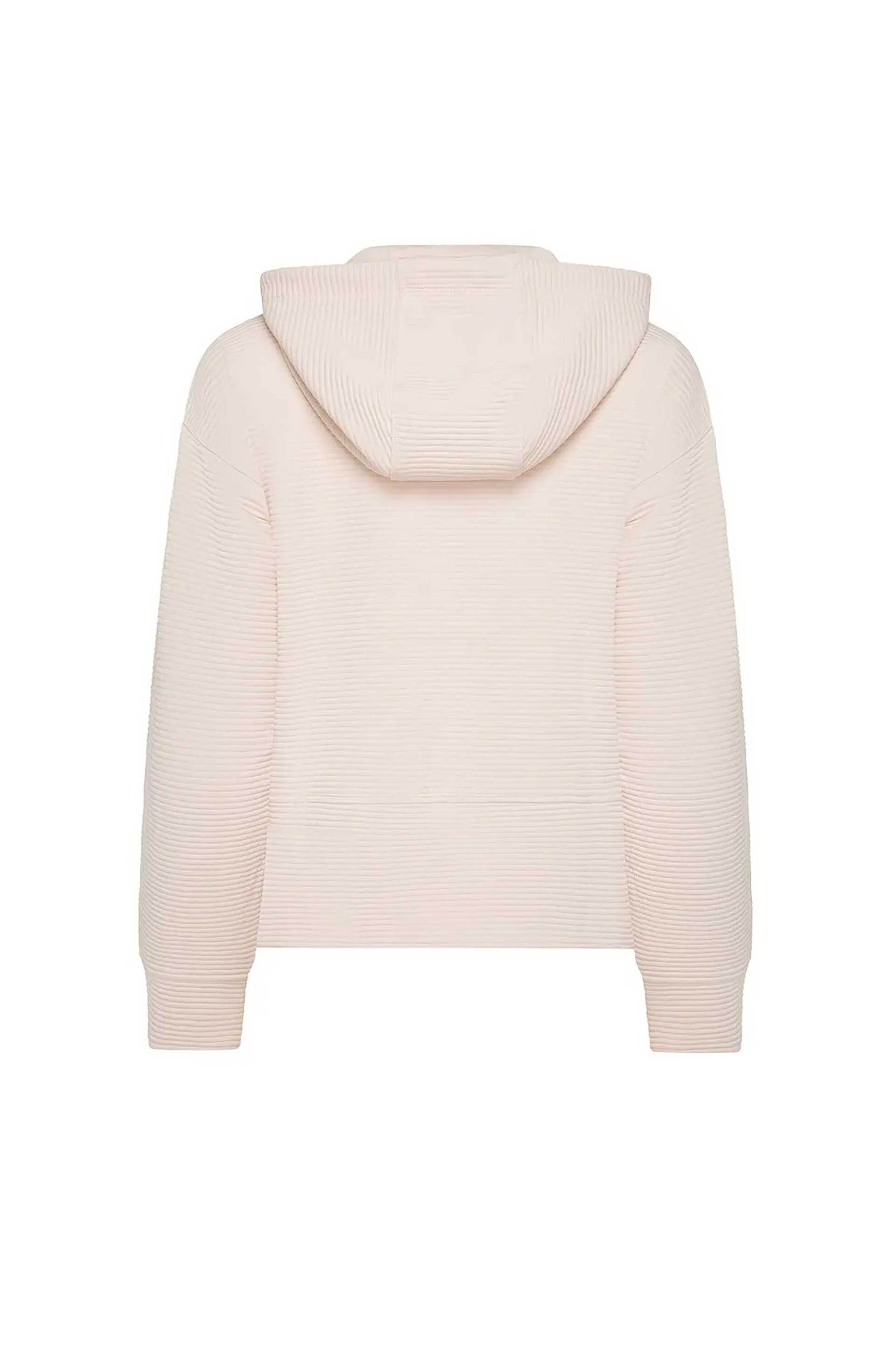 DKNY γυναικεία ζακέτα μονόχρωμη με κουκούλα - DP4J9312 Κρέμ φωτογραφία
