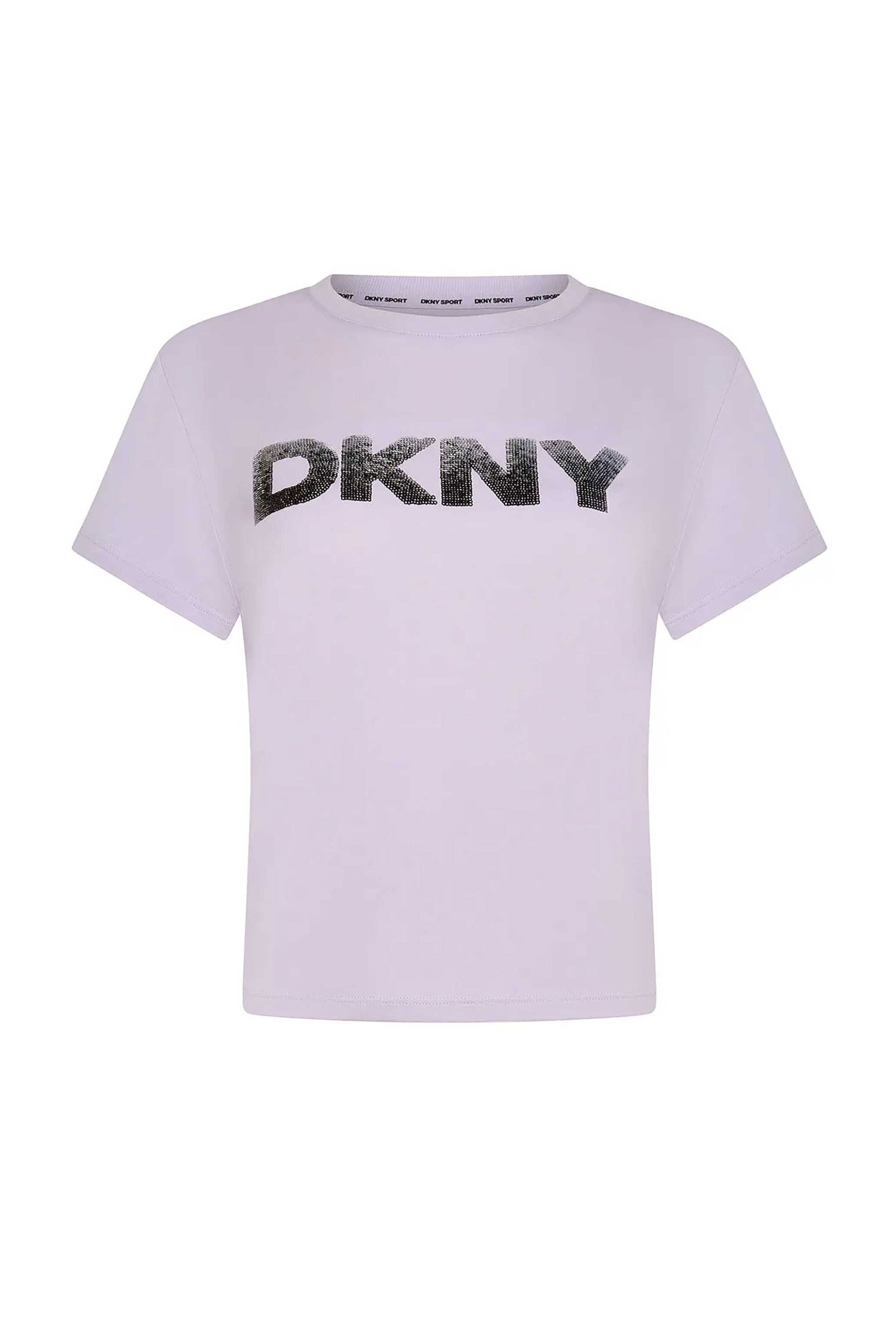  DKNY γυναικείο T-shirt μονόχρωμο με λογότυπο - DP4T1035 Βιολετί 2025