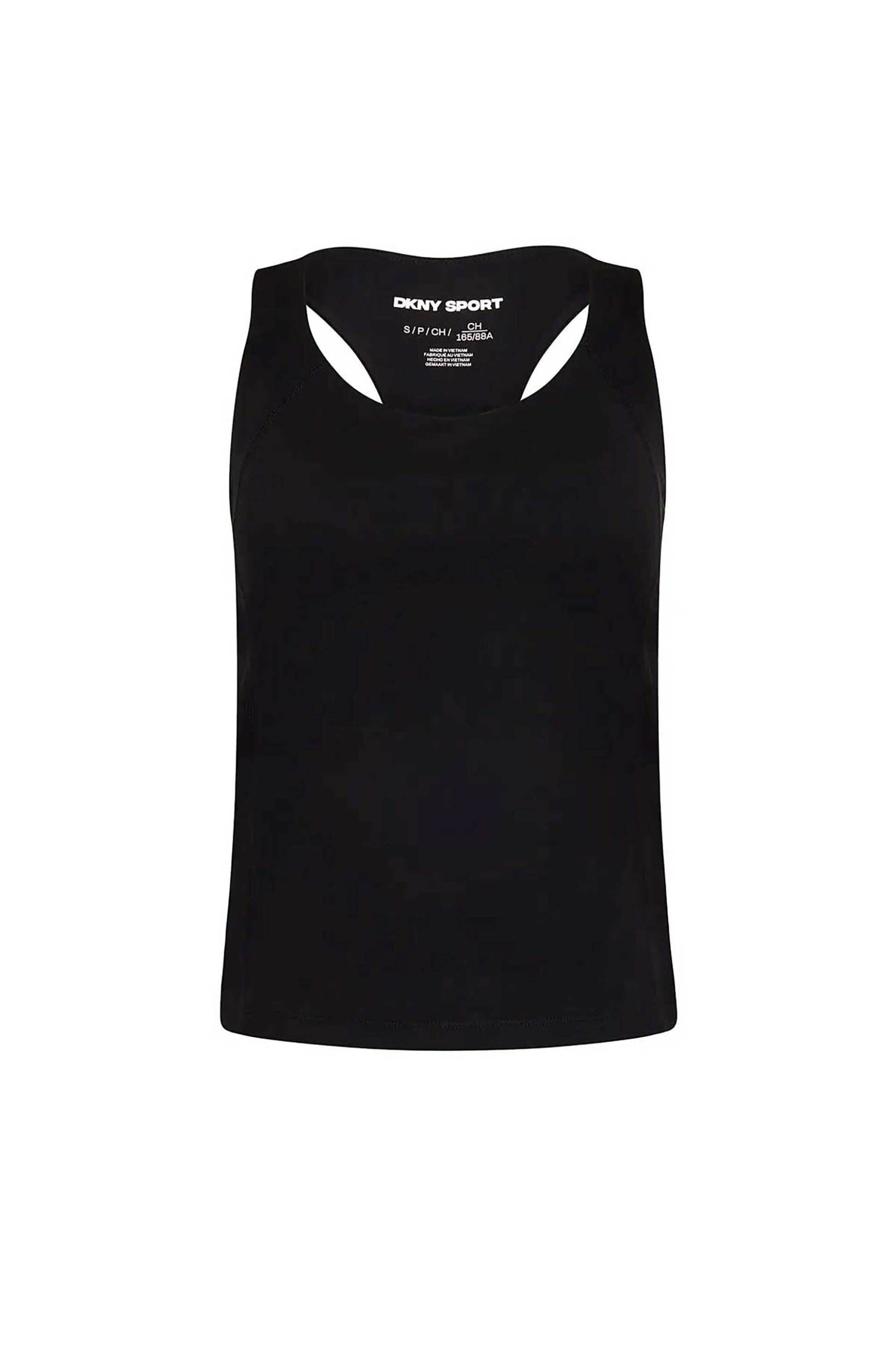 DKNY γυναικεία αμάνικη αθλητική μπλούζα με λογότυπο - DP5T1131 Μαύρο