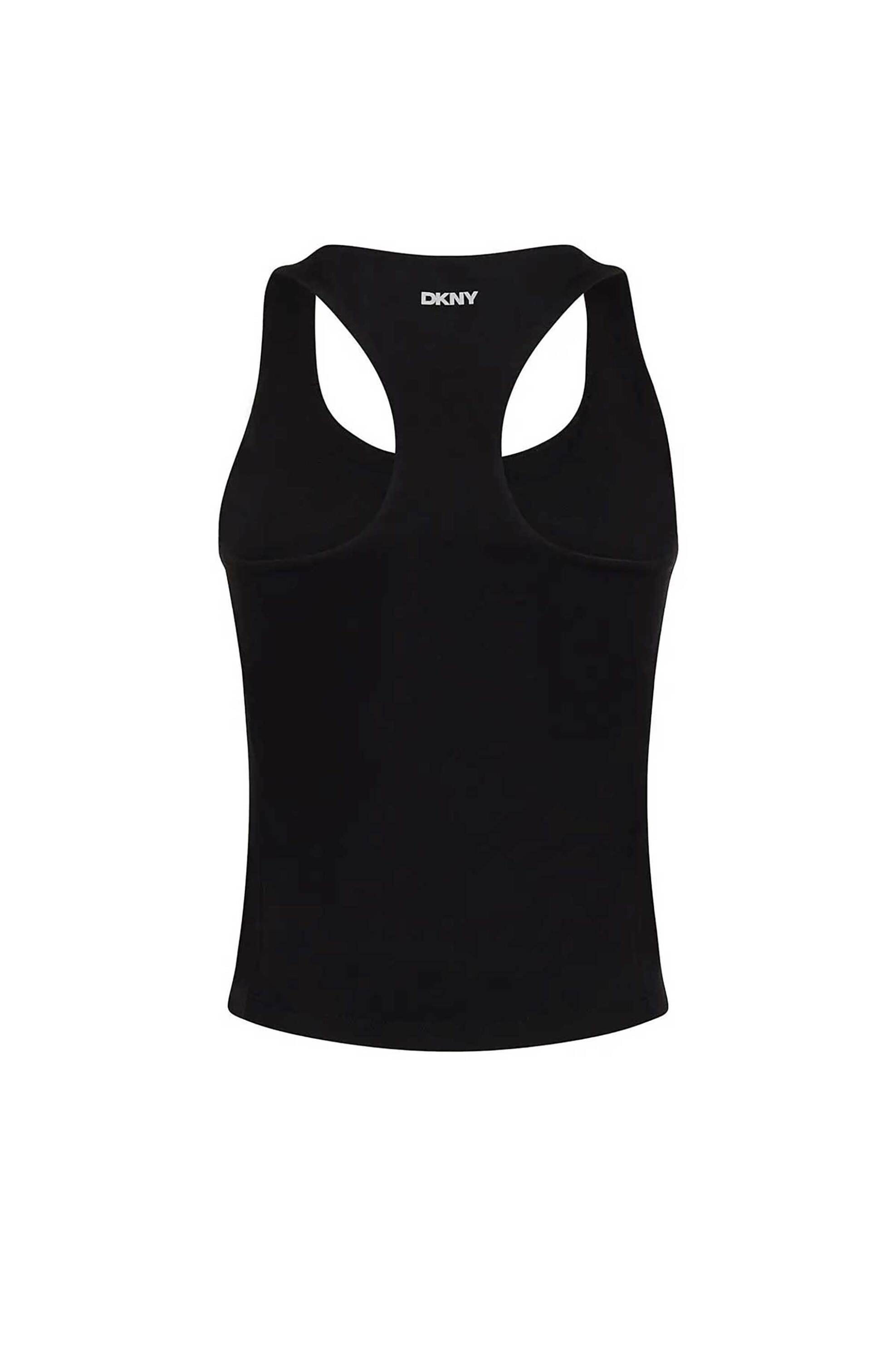 DKNY γυναικεία αμάνικη αθλητική μπλούζα με λογότυπο - DP5T1131 Μαύρο