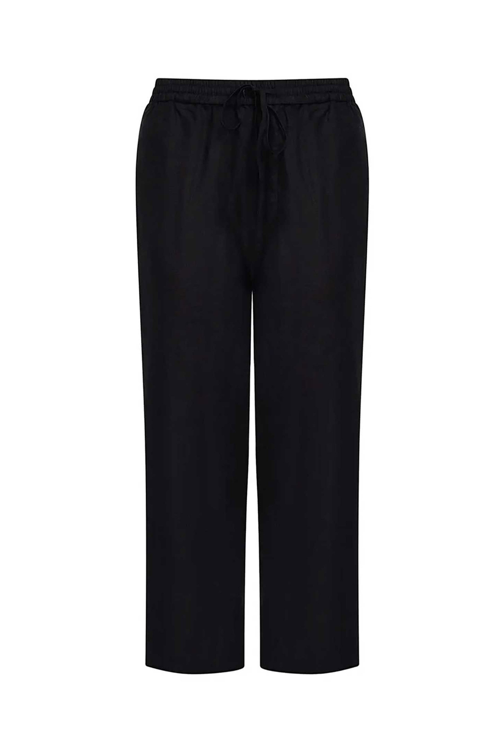 DKNY DKNY γυναικείo παντελόνι με κορδόνια στο πλάι μονόχρωμο - P5ACWEUA Μαύρο