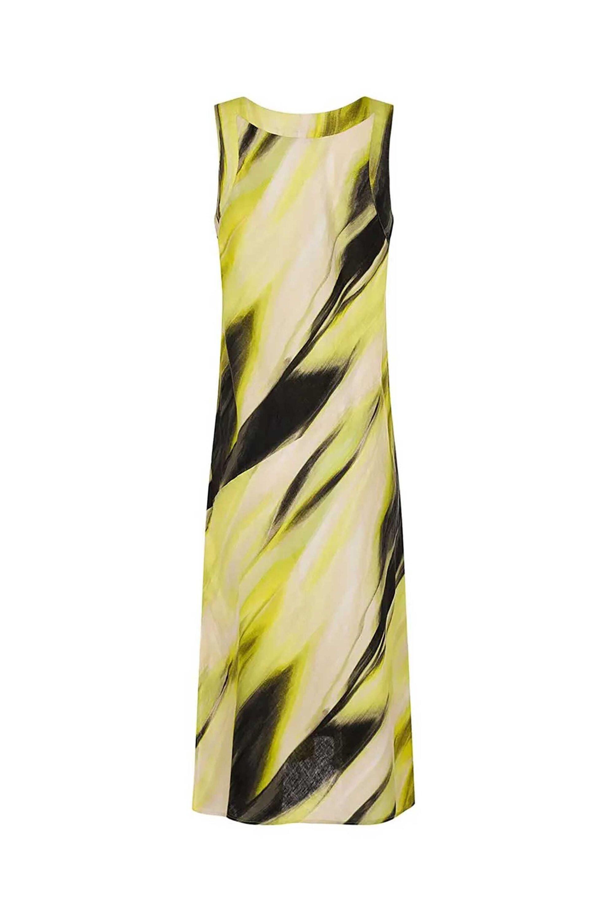 DKNY γυναικείο midi φόρεμα αμάνικο με all-over print - P5BBVZ70 Κίτρινο