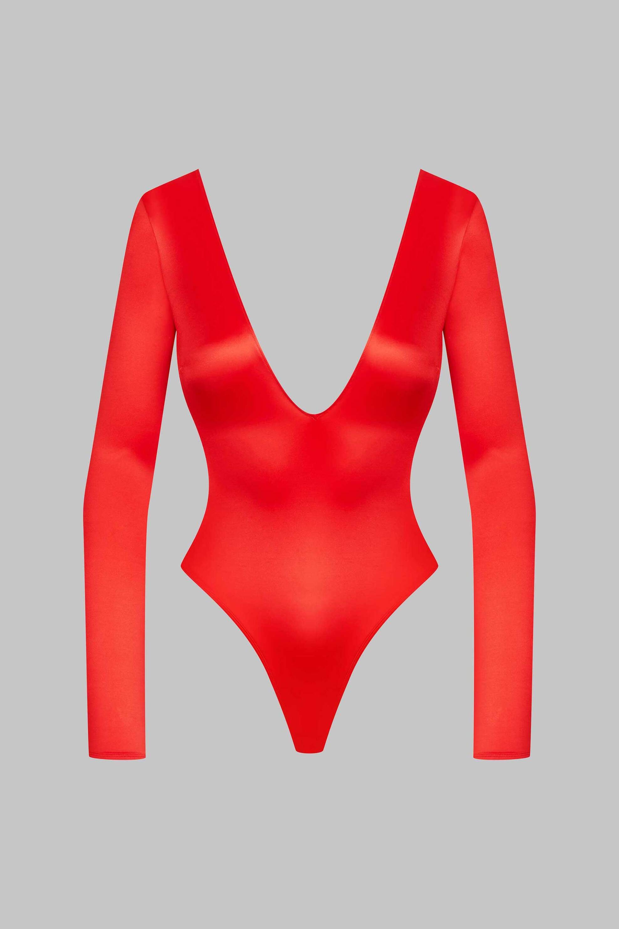 MAISON CLOSE Maison Close γυναικείο κορμάκι με ανοιχτή πλάτη - 562925 Κόκκινο - 4