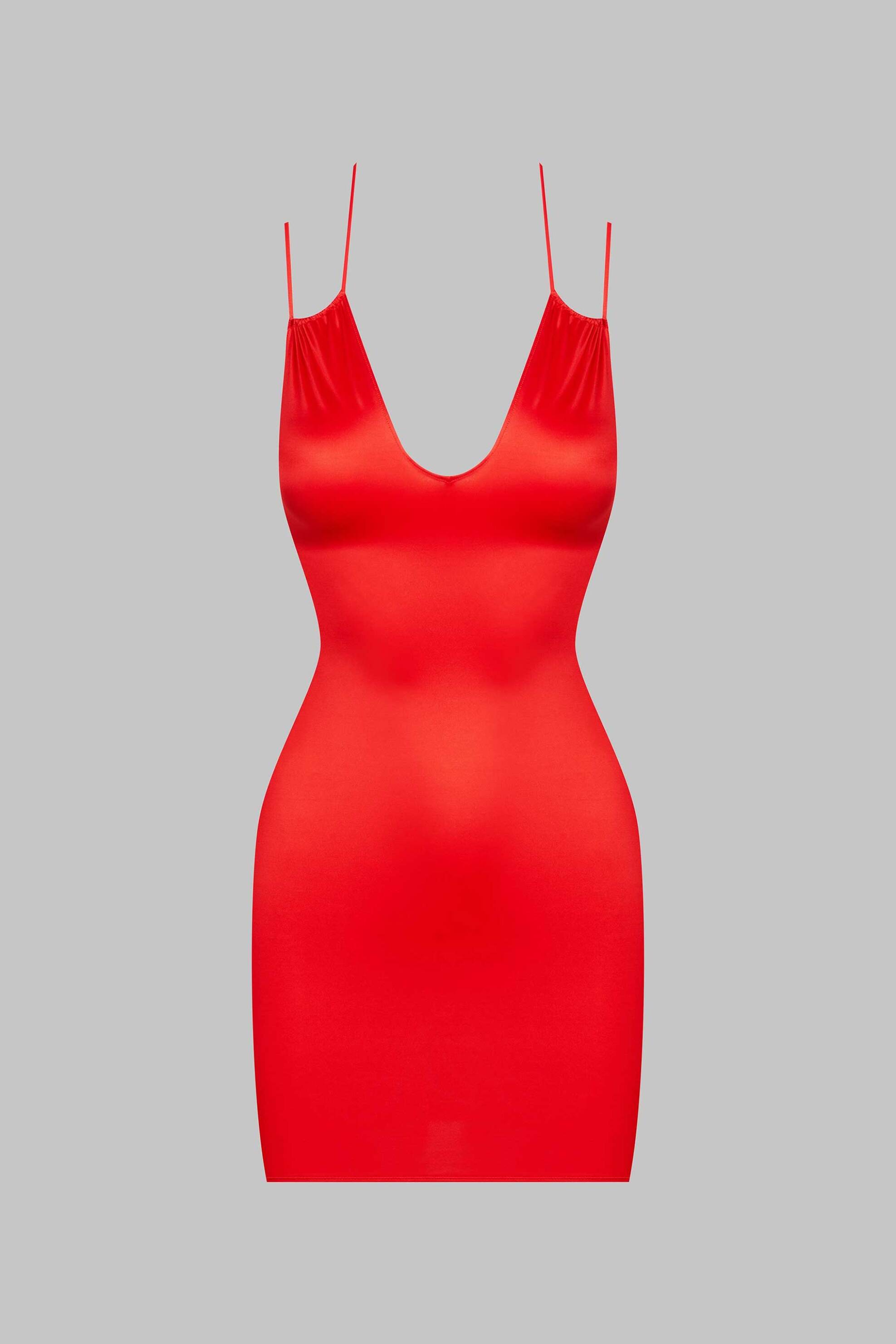 MAISON CLOSE Maison Close γυναικείο φόρεμα mini με ρυθμιζόμενο κορδόνι - 562935 Κόκκινο - 4