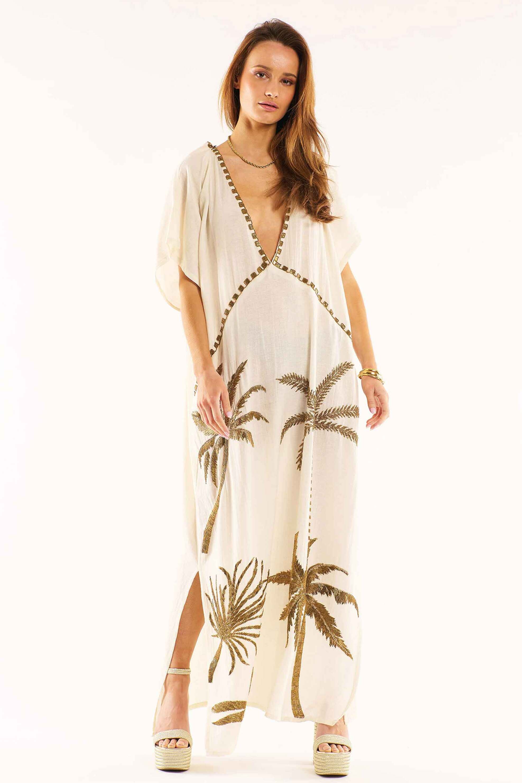 WILD PARIS Wild Paris γυναικείο maxi φόρεμα με κέντημα "Annie" - ANNIE/ROBE/SS25 Λευκό
