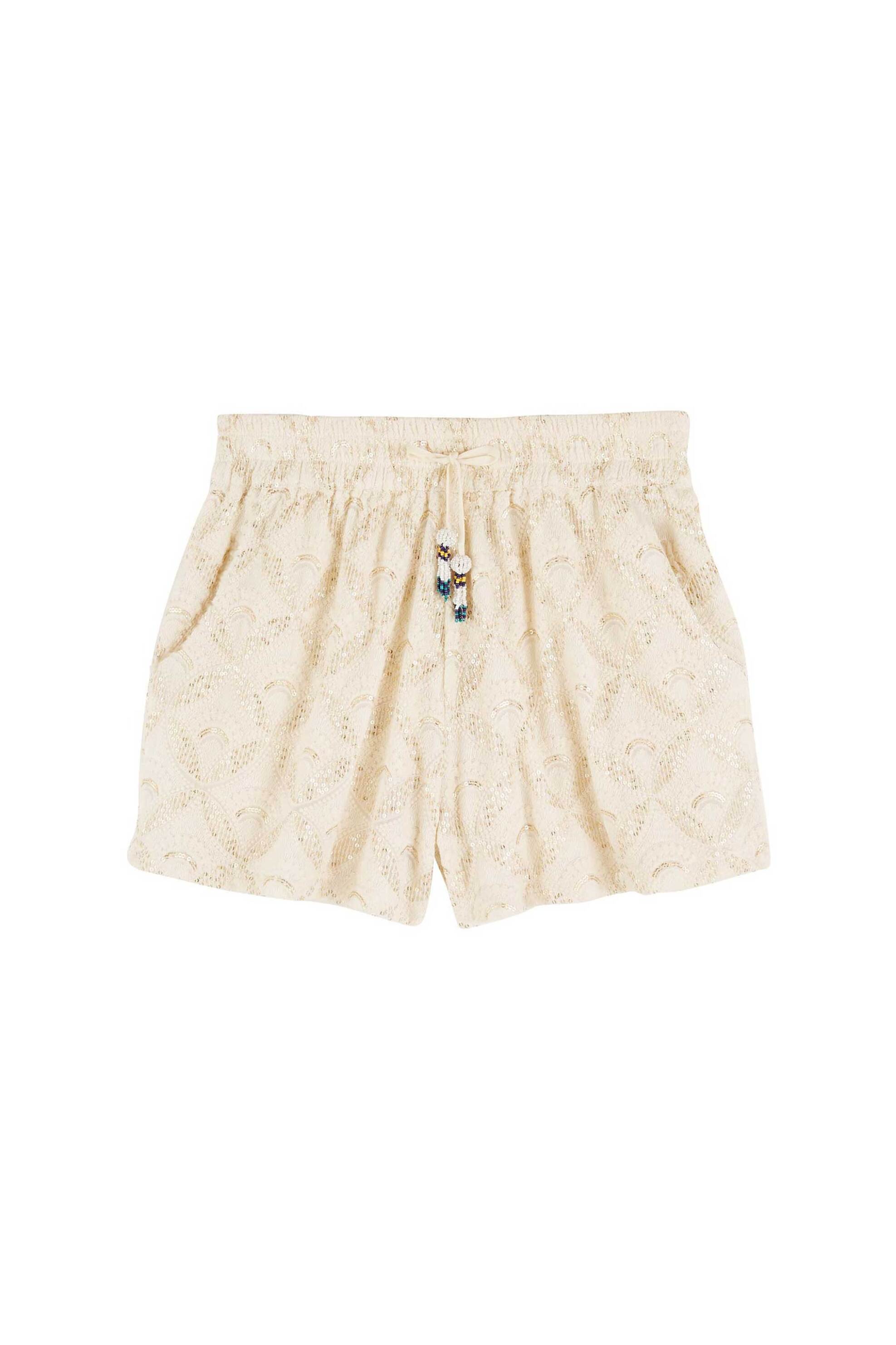 Wild Paris γυναικείο σορτς με κέντημα "Celine" - CELINE/SHORT/SS25 Λευκό φωτογραφία