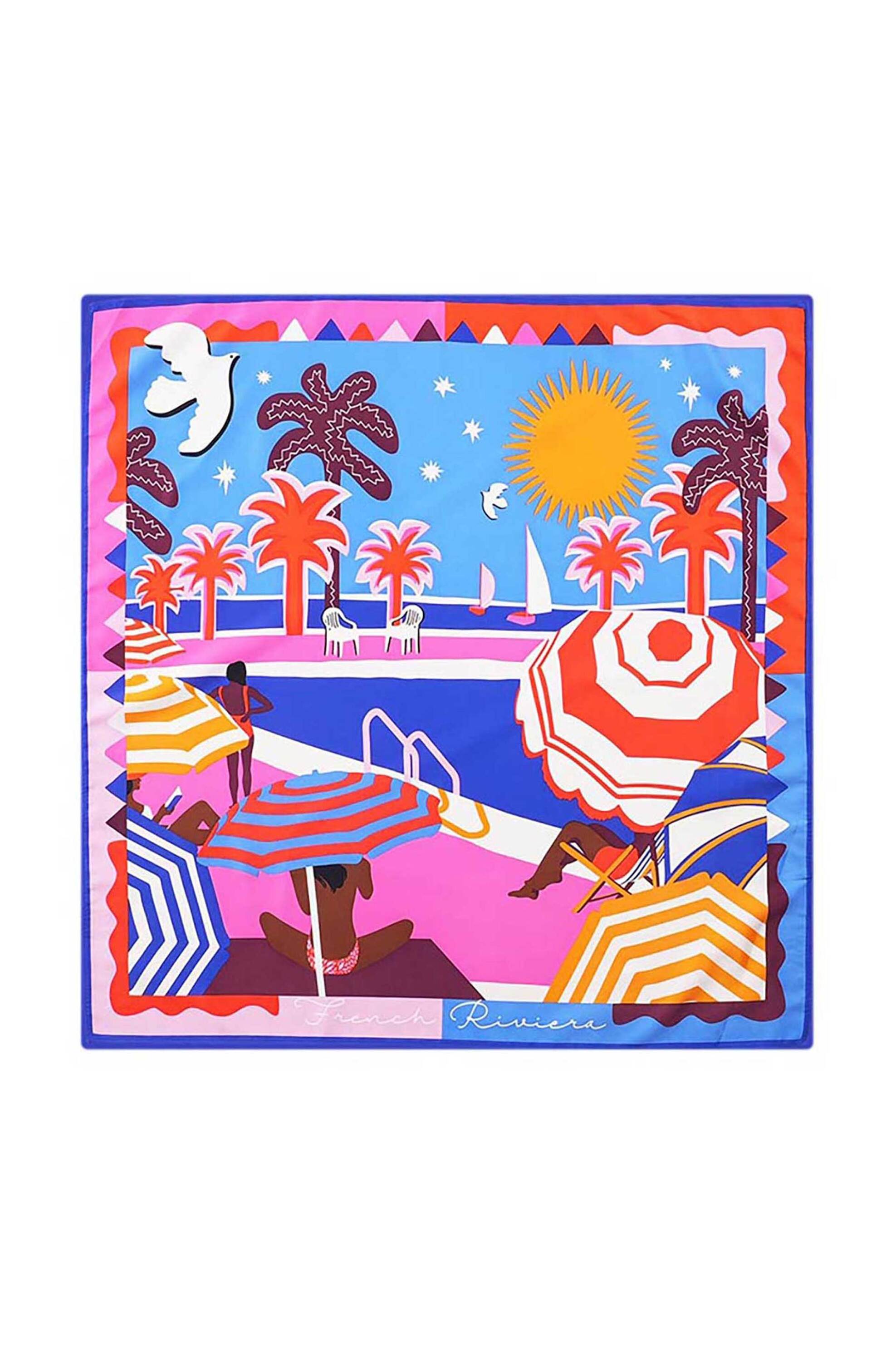 WILD PARIS Wild Paris γυναικείο φουλάρι "Chachacha Grand" - CHACHACHA/GRAND/FOULARD/S Ροζ