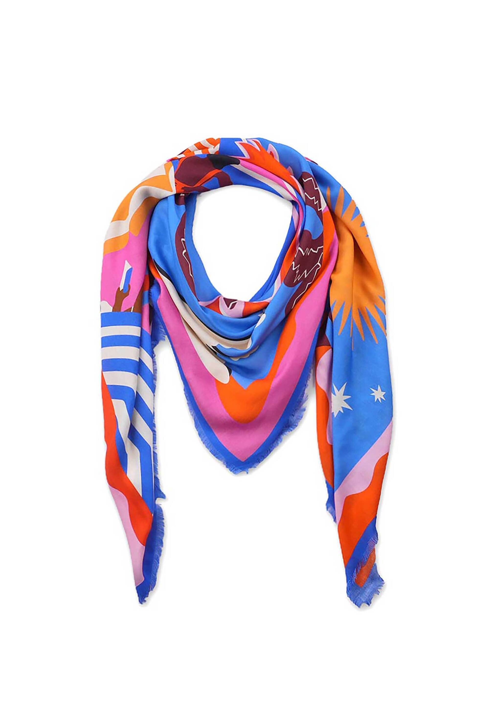Wild Paris γυναικείο φουλάρι "Chachacha Grand" - CHACHACHA/GRAND/FOULARD/S Ροζ φωτογραφία