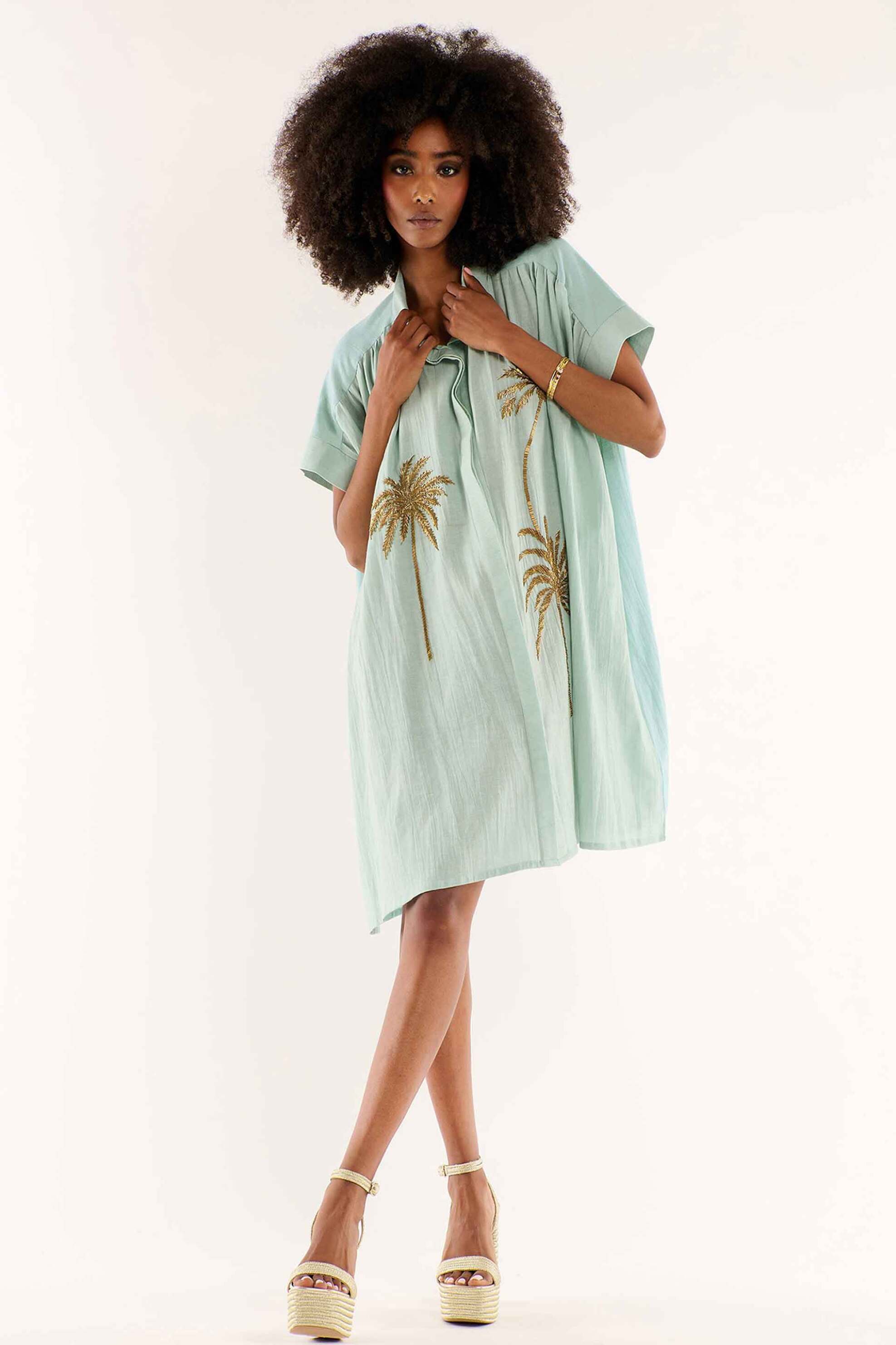 Wild Paris γυναικείο mini φόρεμα σεμιζιέ "Clovis" - CLOVIS/ROBE/SS25 Μπλε φωτογραφία