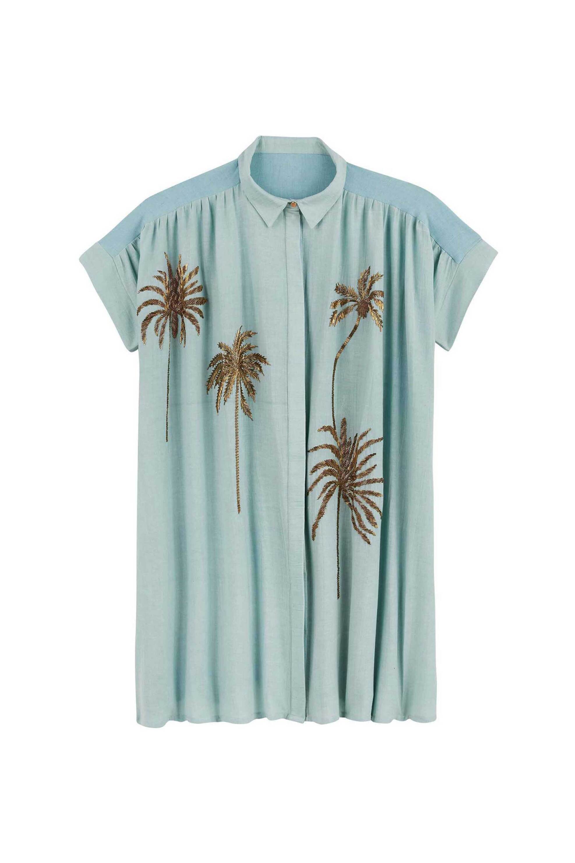 WILD PARIS Wild Paris γυναικείο mini φόρεμα σεμιζιέ "Clovis" - CLOVIS/ROBE/SS25 Μπλε - 4