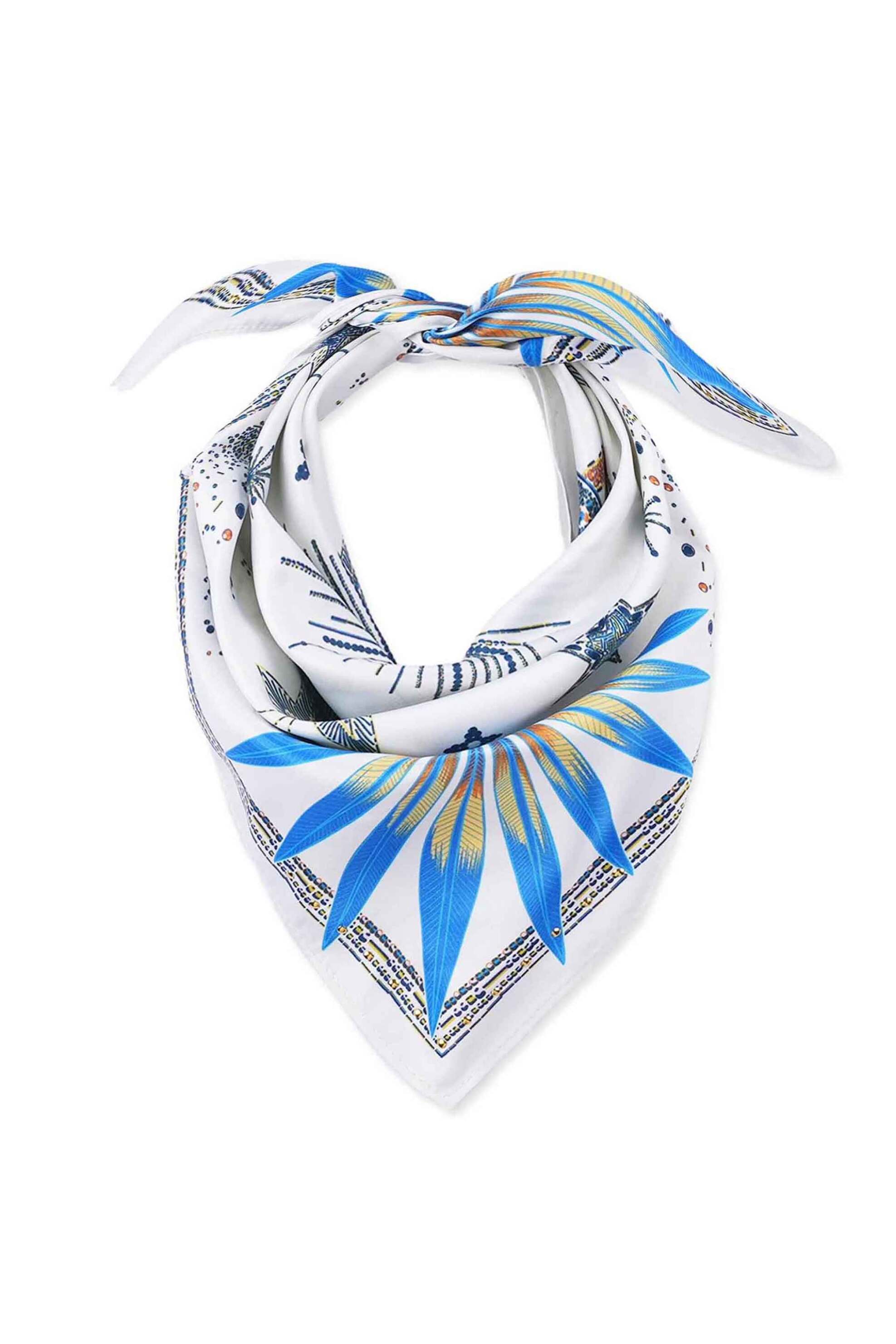 Wild Paris γυναικείο φουλάρι "Comete Mini" - COMETE/MINI/FOULARD/SS25 Λευκό φωτογραφία