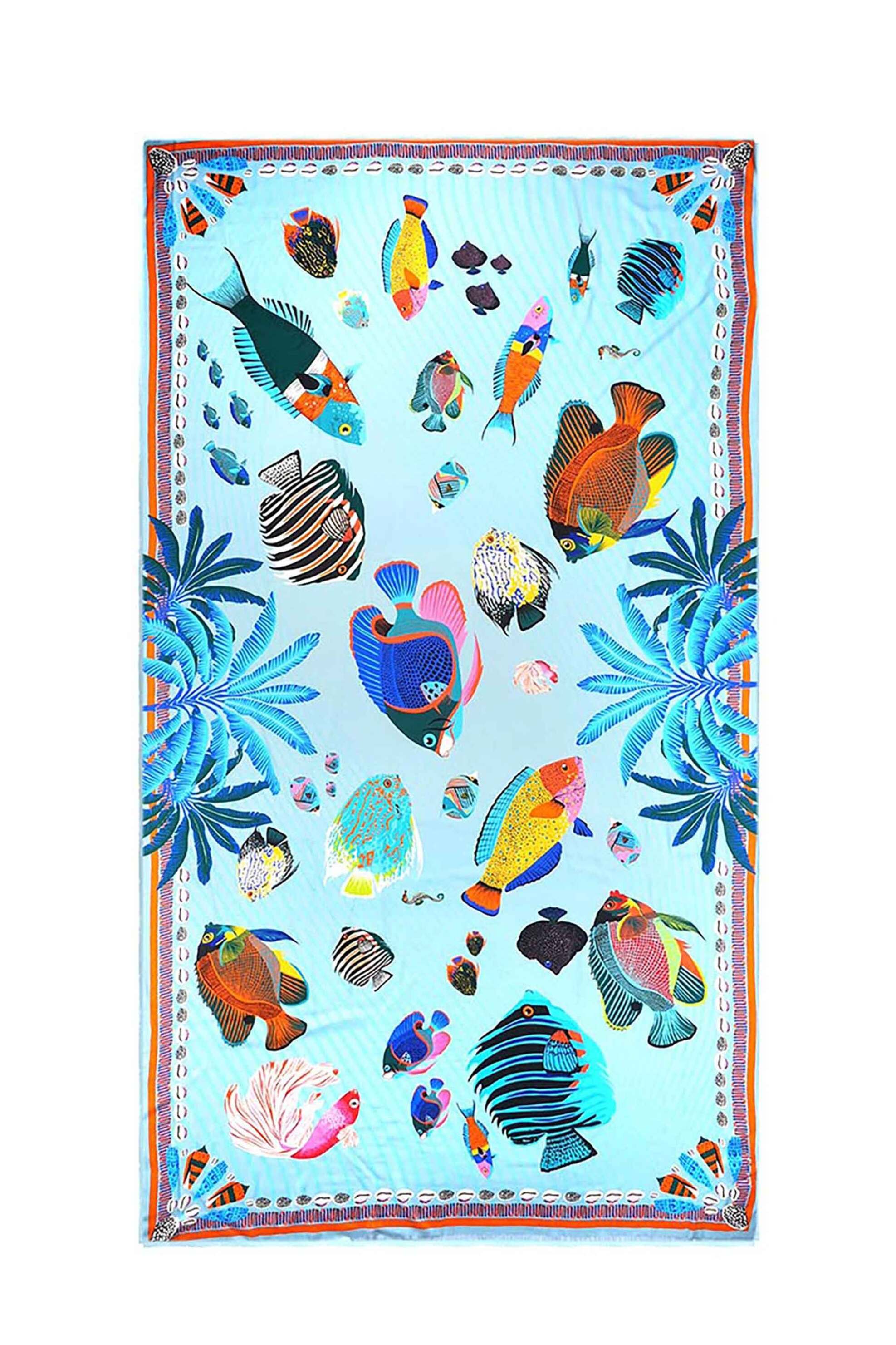 WILD PARIS Wild Paris γυναικείο φουλάρι "Ocean Drive" - OCEAN/DRIVE/FOULARD/SS25 Μπλε