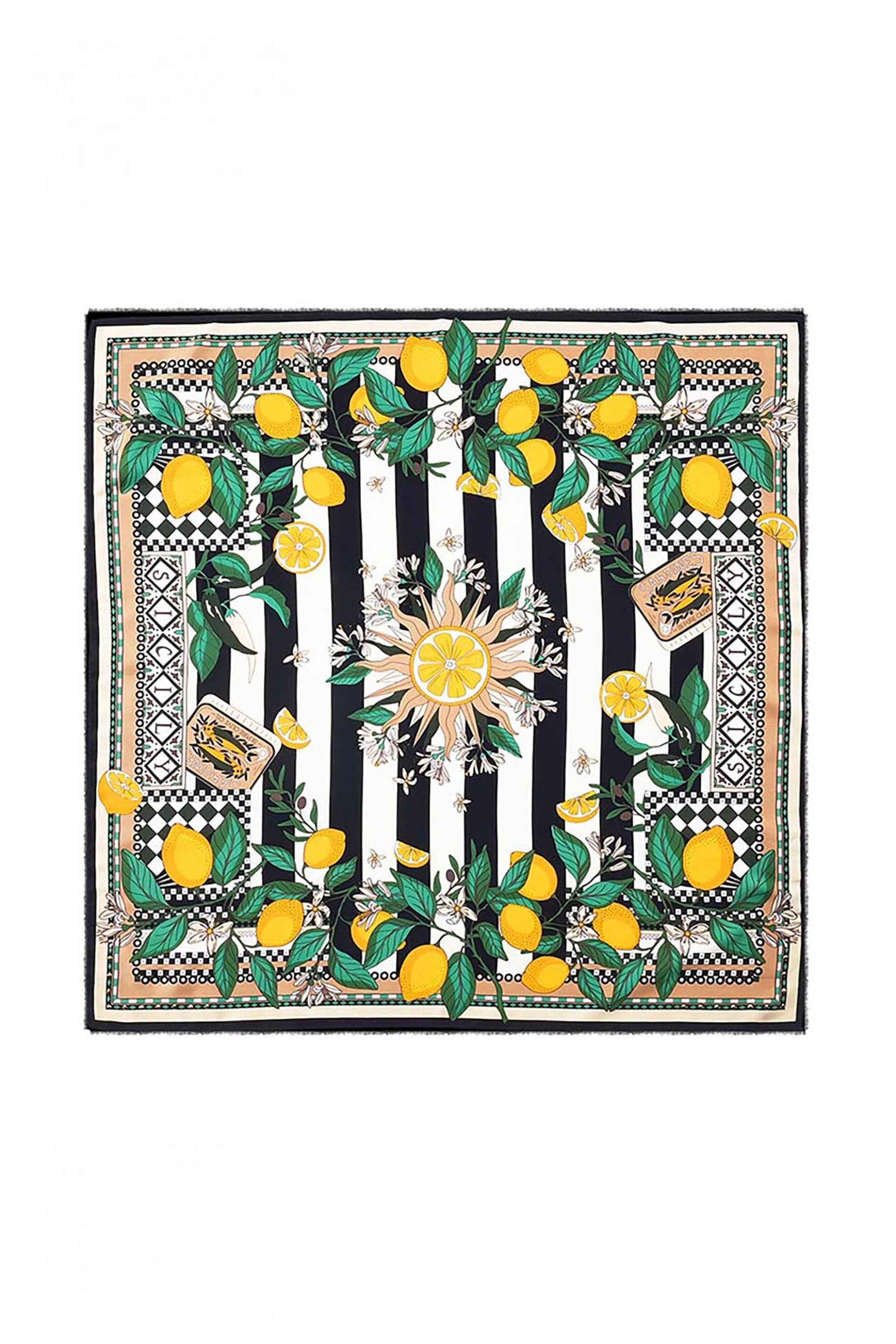 WILD PARIS Wild Paris γυναικείο φουλάρι "Sicily Grand" - SICILY/GRAND/FOULARD/SS25 Μαύρο