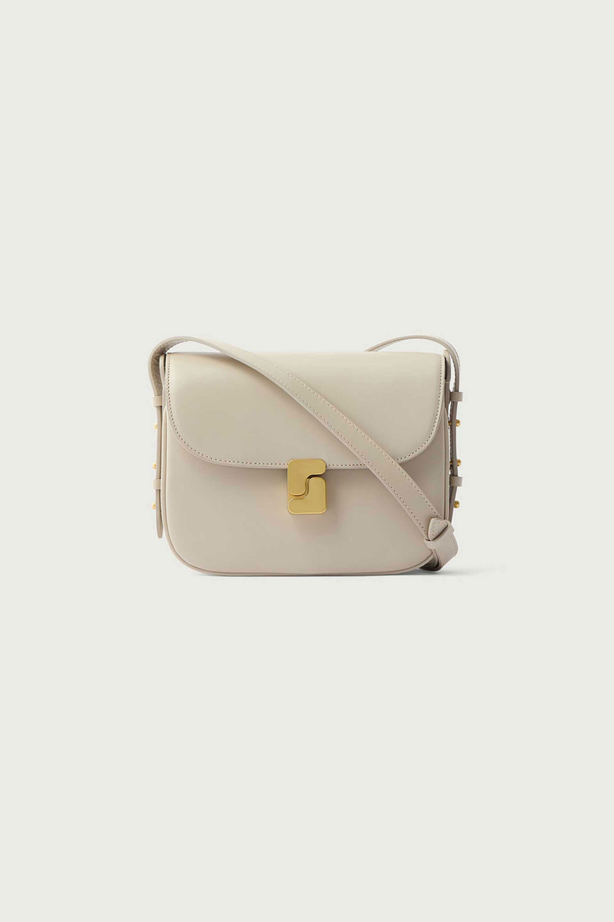SOEUR Soeur γυναικεία δερμάτινη τσάντα ώμου/crossbody "Bellissima Mini" - SEM1615BELLIMIN Γκρι Ανοιχτό
