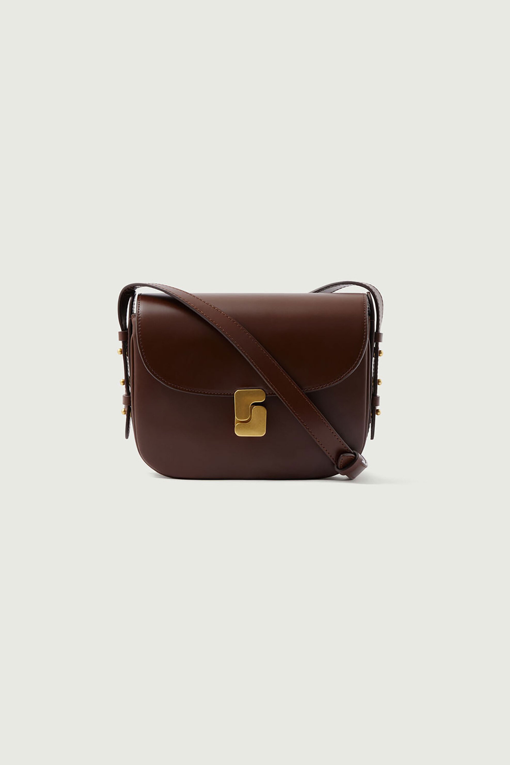 SOEUR Soeur γυναικεία δερμάτινη τσάντα ώμου/crossbody "Bellissima Mini" - SEM1615BELLIMIN Καφέ
