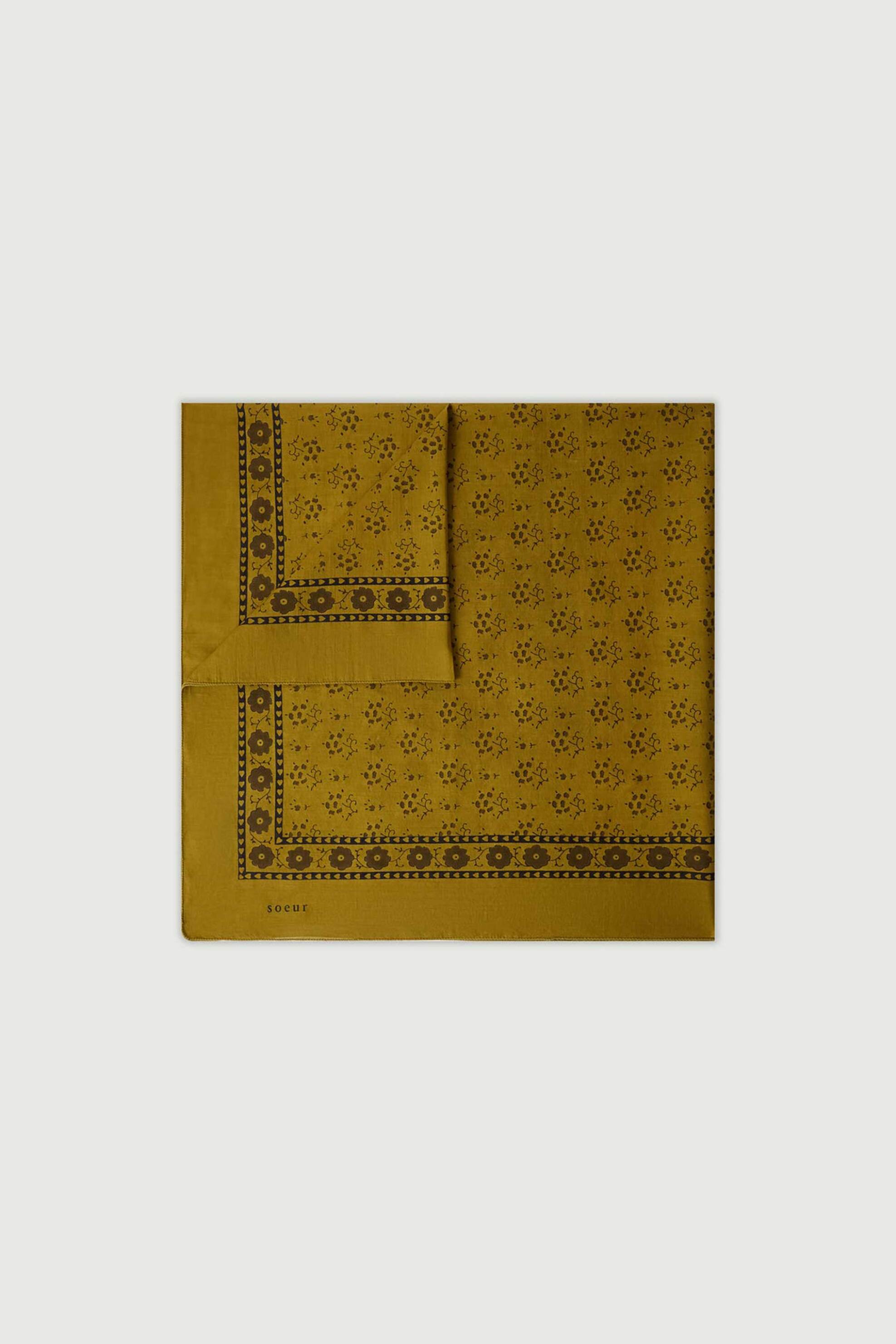 Soeur γυναικείο φουλάρι με all-over print "Classiq" - ECH1505FOULARDC Μουσταρδί