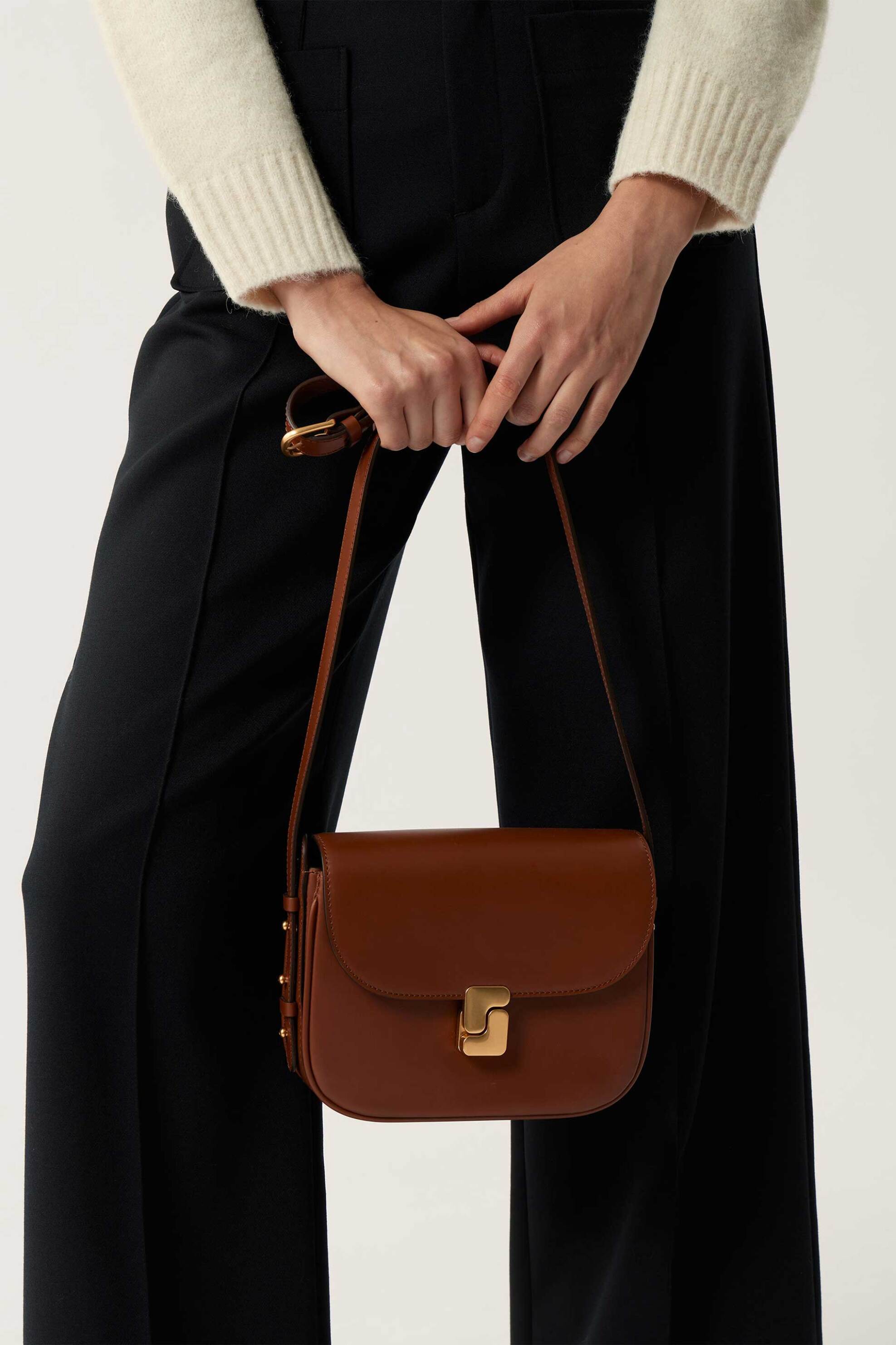 SOEUR Soeur γυναικεία δερμάτινη τσάντα ώμου/crossbody "Bellissima Mini" - SEM1114BELLIMIN Ταμπά - 4