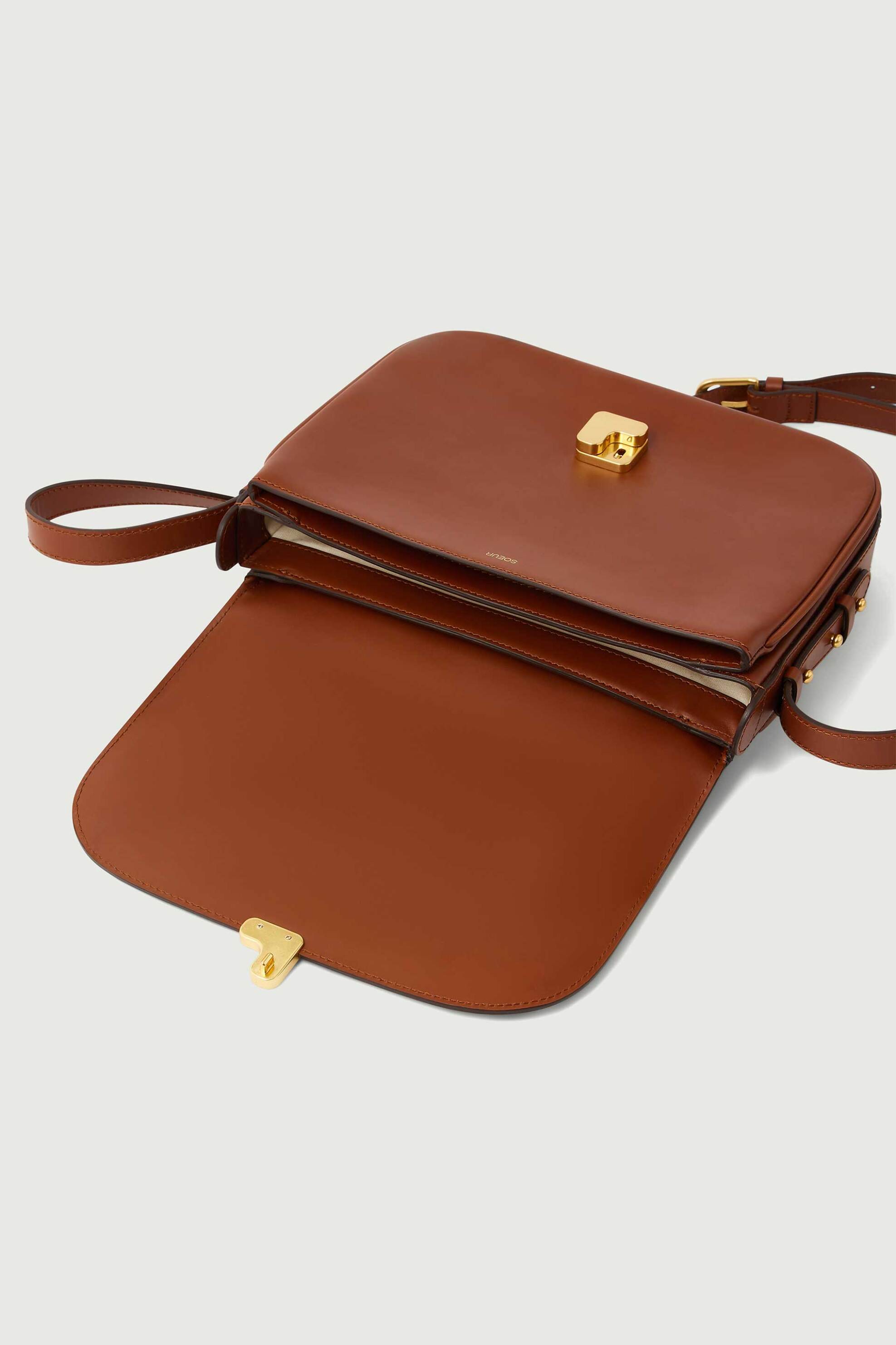 SOEUR Soeur γυναικεία δερμάτινη τσάντα ώμου/crossbody "Bellissima Maxi" - SEM1115BELLIMAX Ταμπά - 4