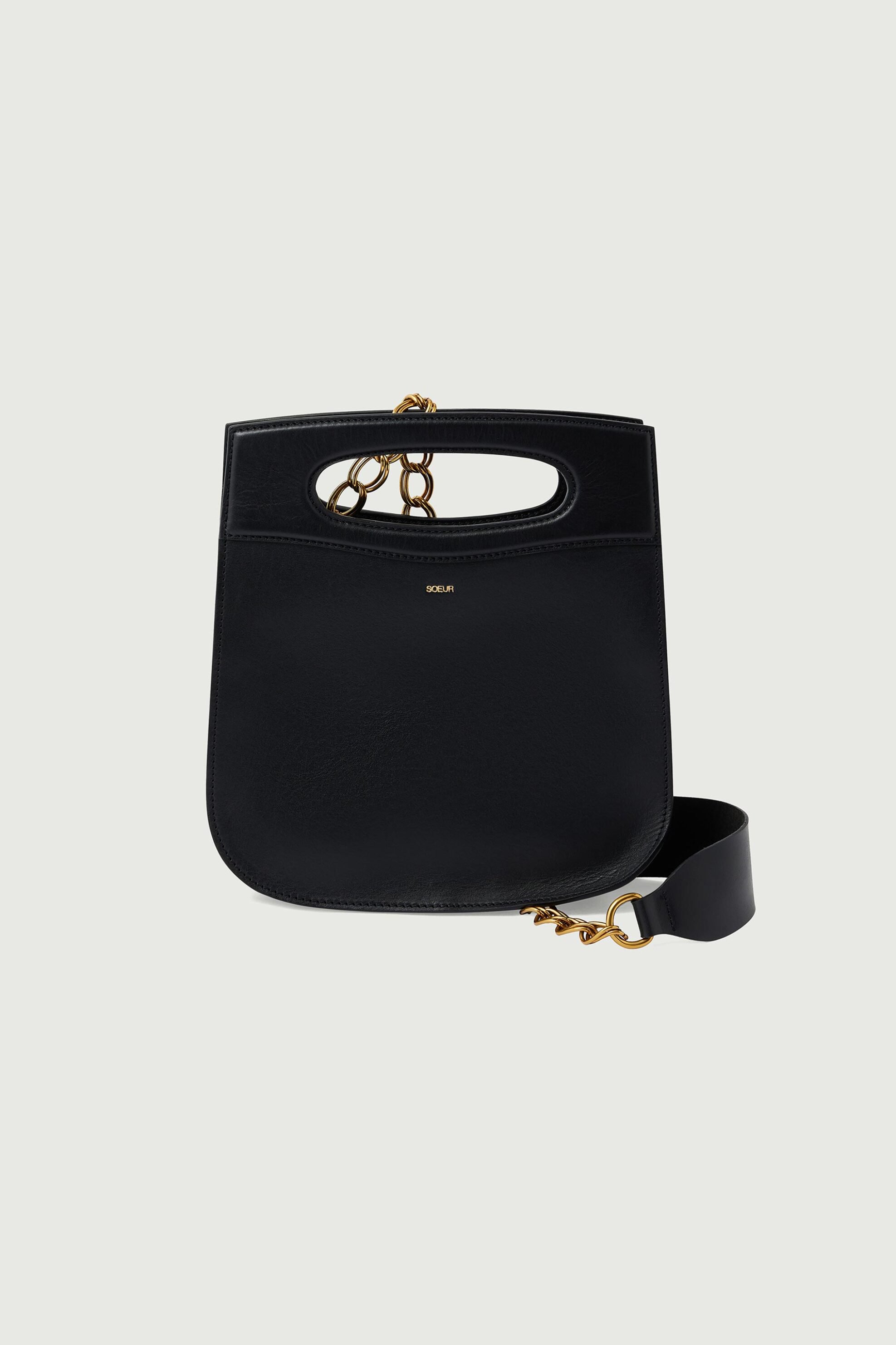 SOEUR Soeur γυναικεία δερμάτινη τσάντα χειρός/crossbody "Cheri" - SEM1238CHERI Μαύρο