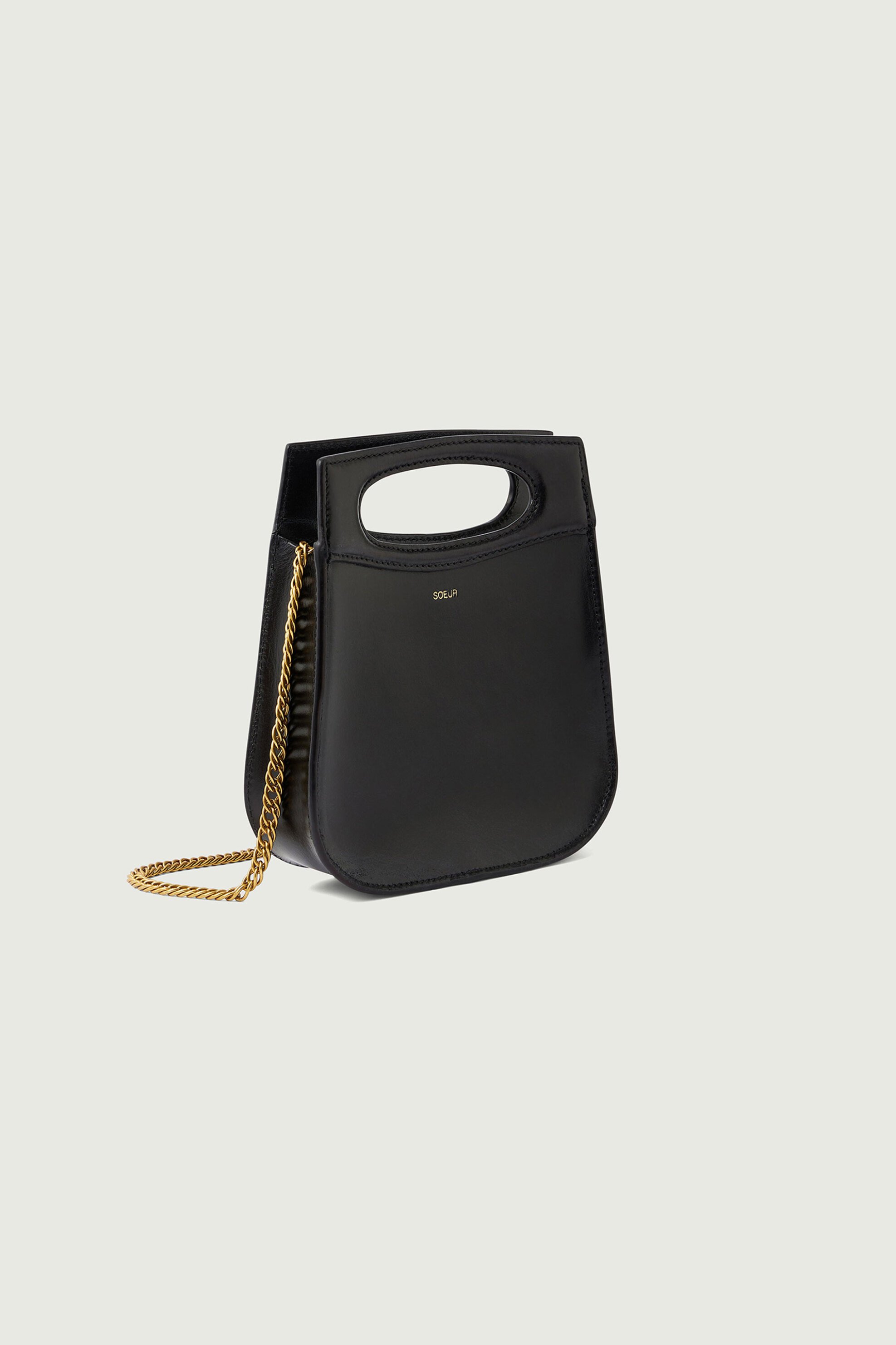 Soeur γυναικεία δερμάτινη τσάντα χειρός/crossbody "Cheri Mini" - SEM1239CHERIMIN Μαύρο φωτογραφία
