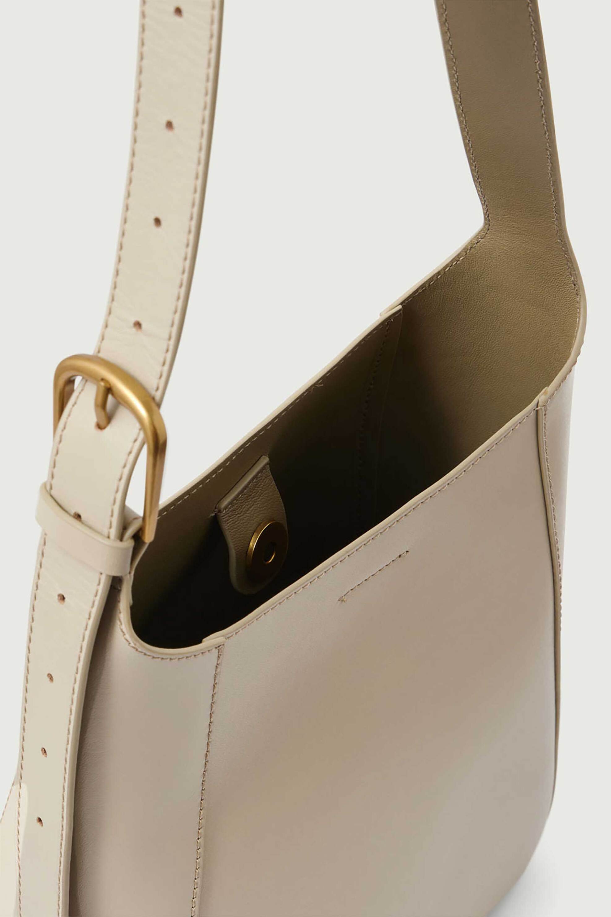 Soeur γυναικεία δερμάτινη τσάντα ώμου/crossbody "Uma Mini" - SEM1607UMAMINI Μπεζ φωτογραφία