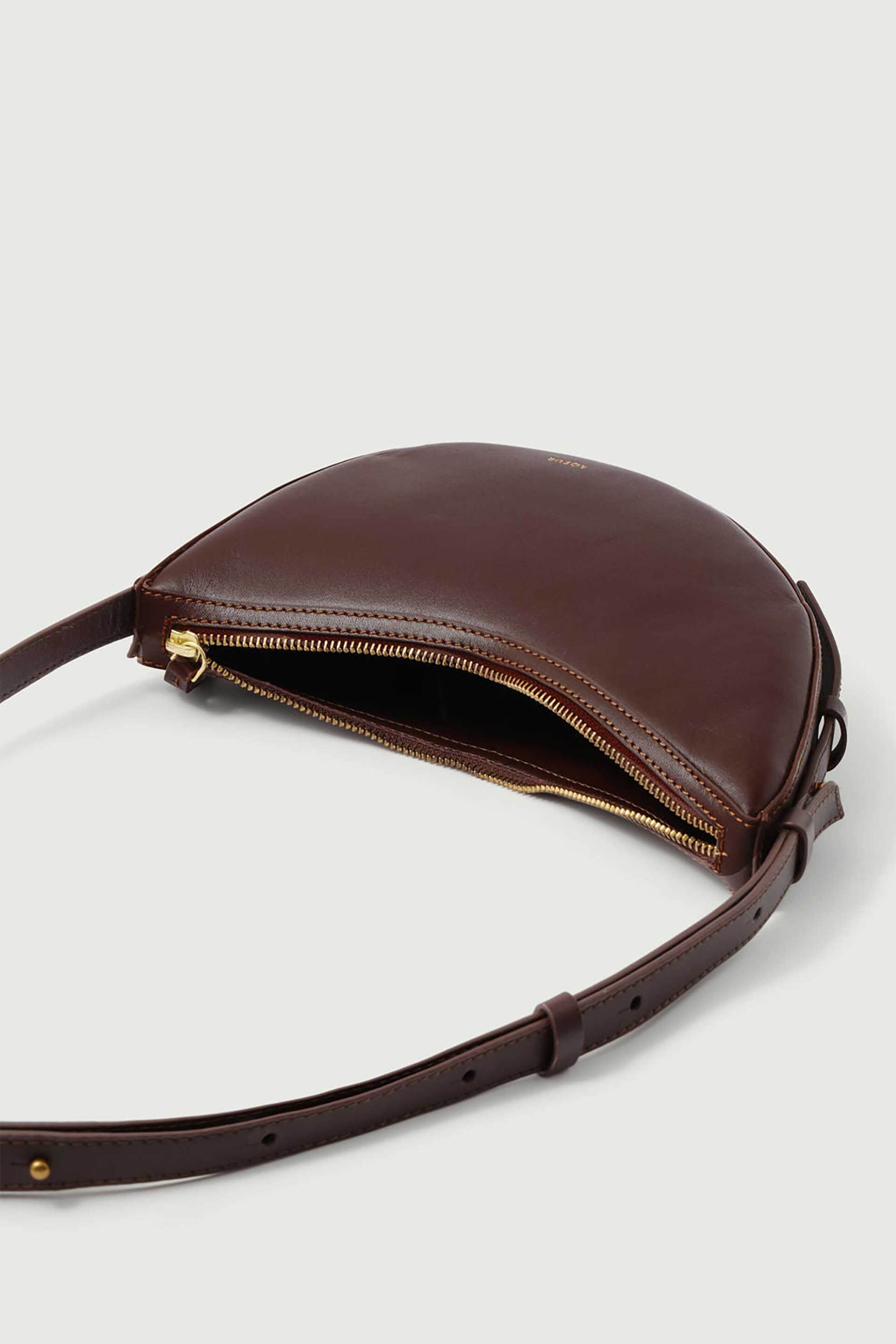 Soeur γυναικεία δερμάτινη τσάντα ώμου "Wino Mini" - SEM1608WINOMINI Καφέ φωτογραφία