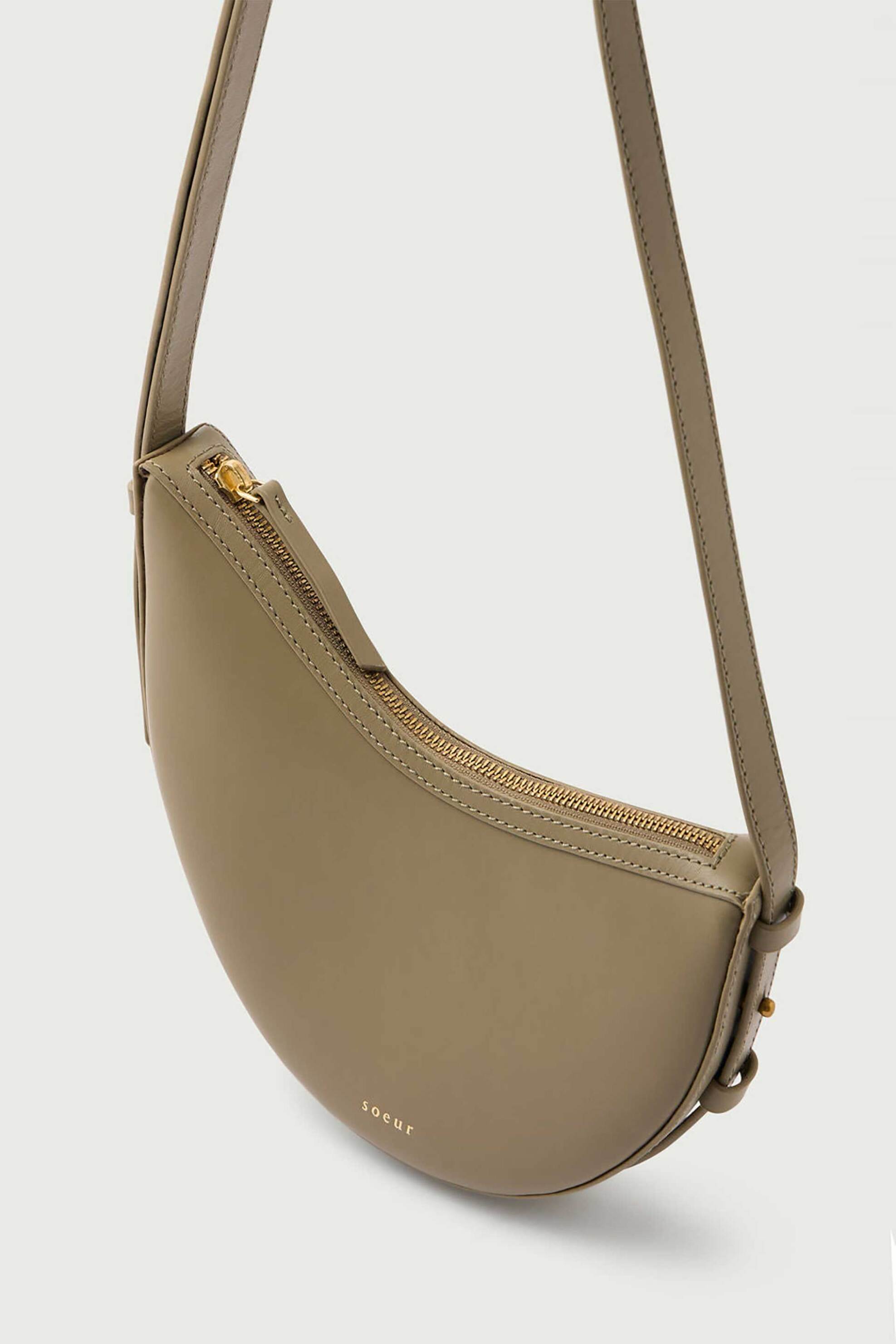 Soeur γυναικεία δερμάτινη τσάντα ώμου "Wino Mini" - SEM1608WINOMINI Λαδί φωτογραφία